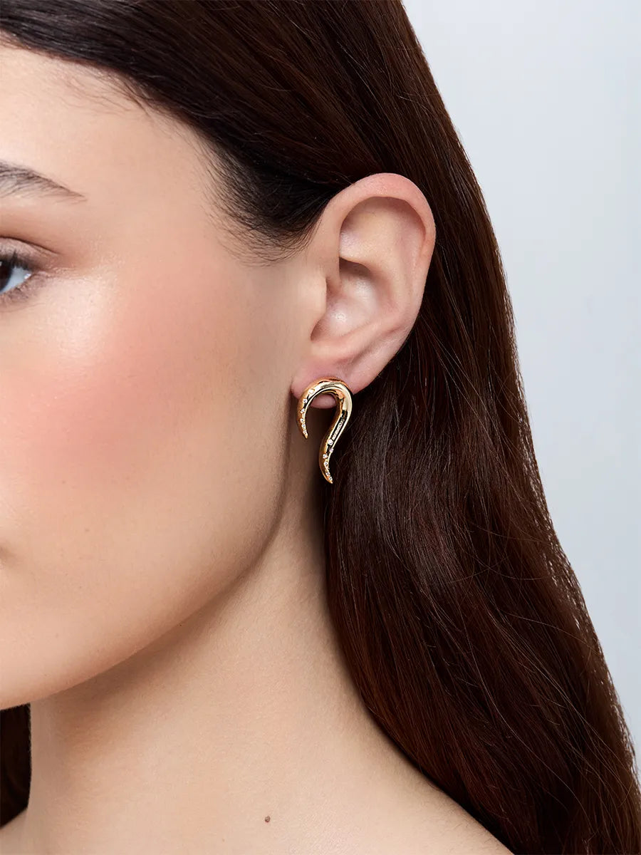14kt Swoosh Earrings — фото 4
