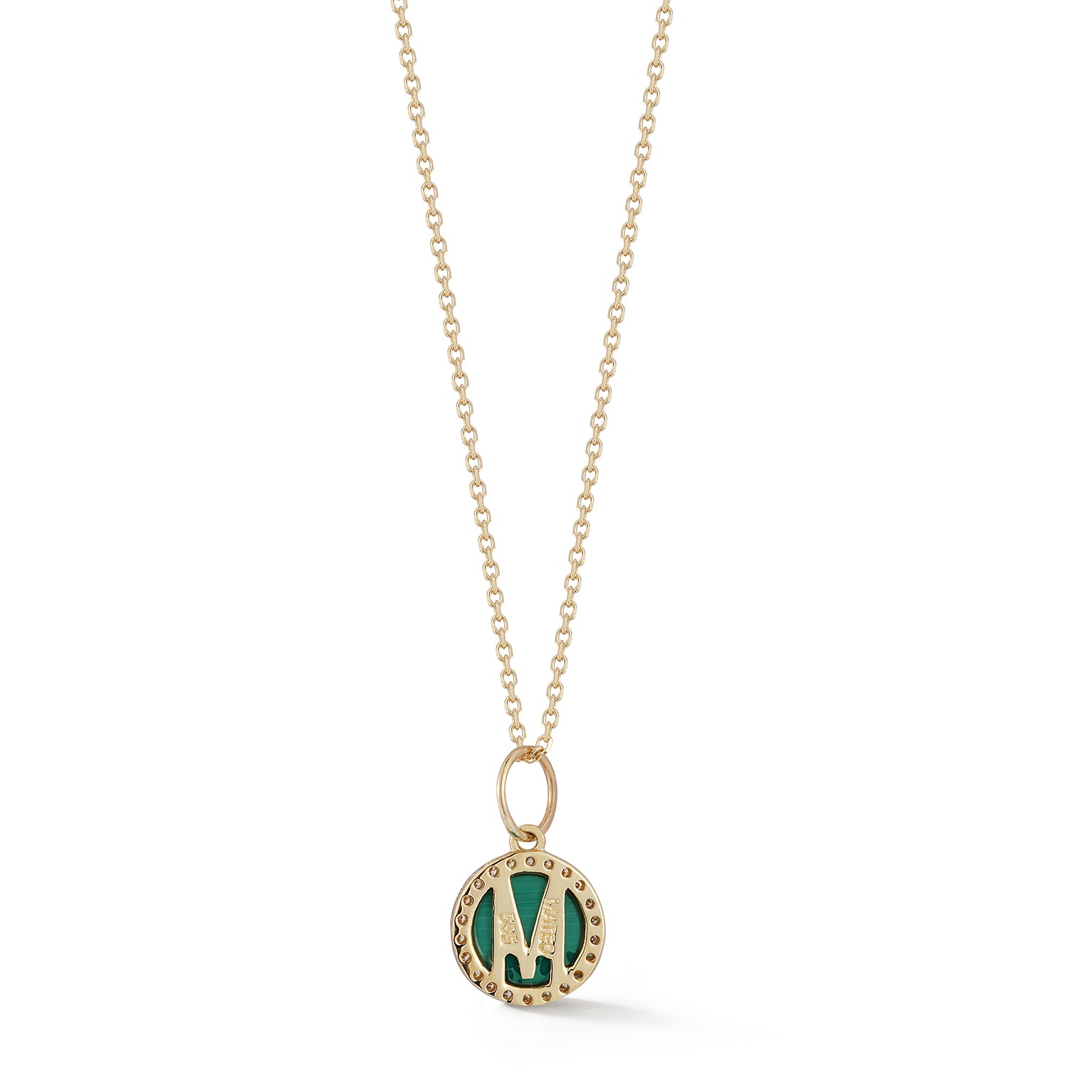 14kt Malachite and Diamond Necklace — фото 2