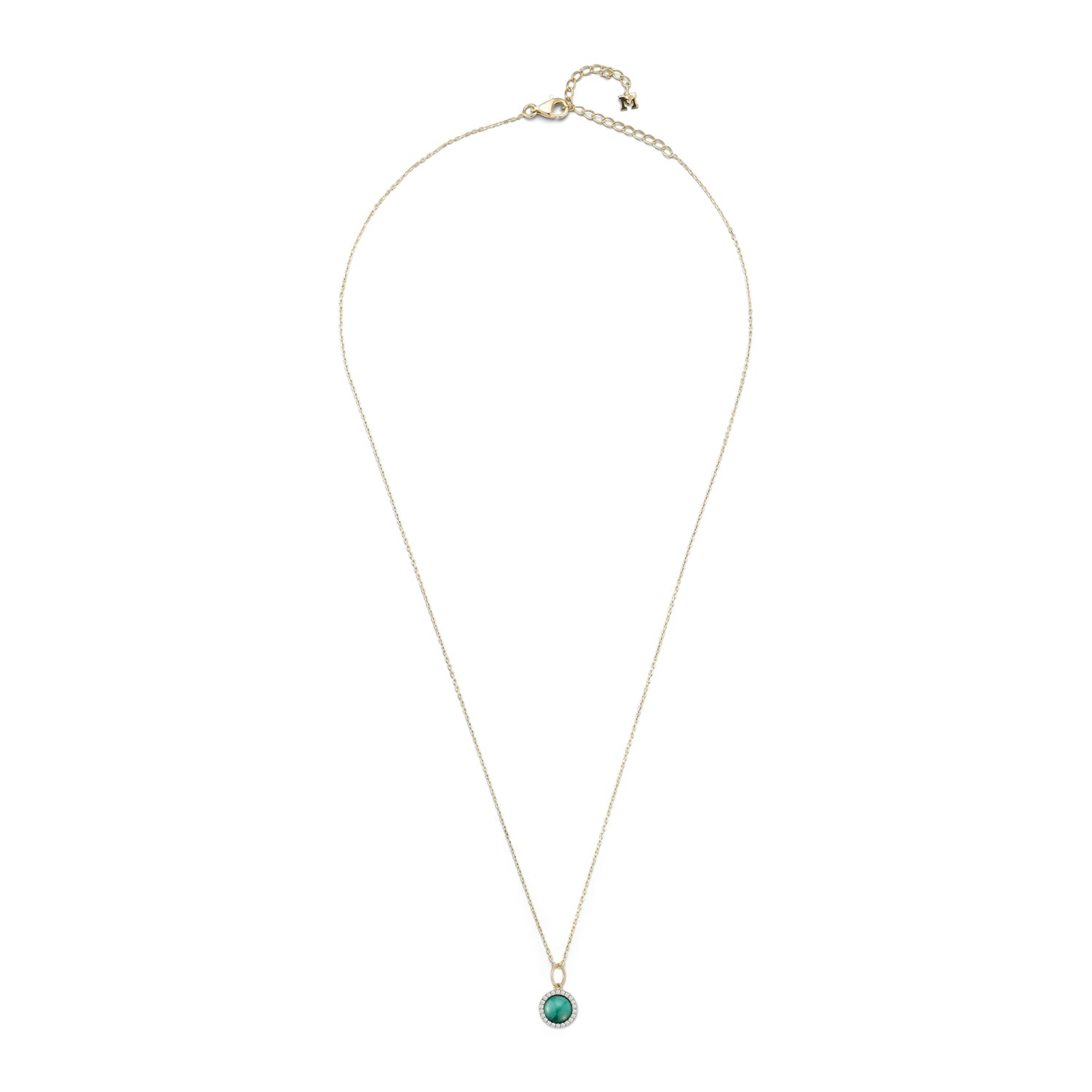 14kt Malachite and Diamond Necklace — фото 4