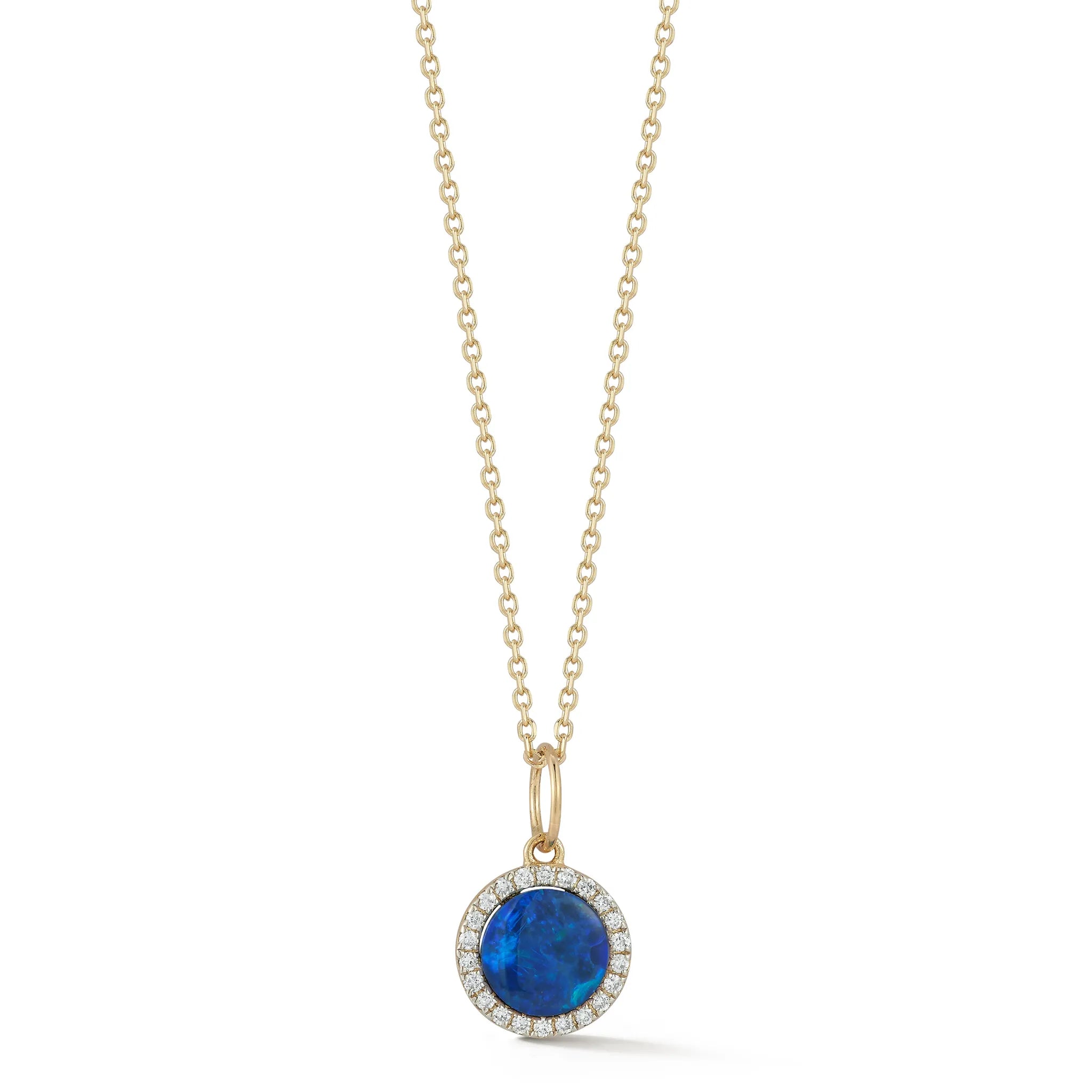 14kt Opal and Diamond Necklace