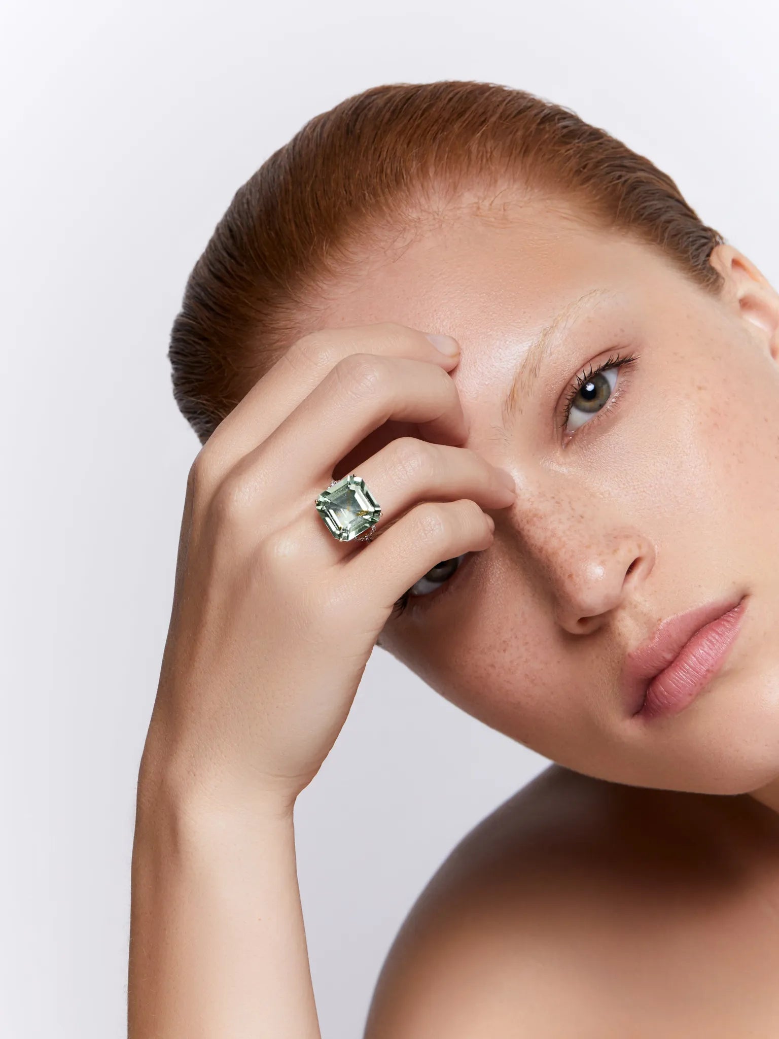14kt Asscher Cut Green Amethyst Ring — фото 7