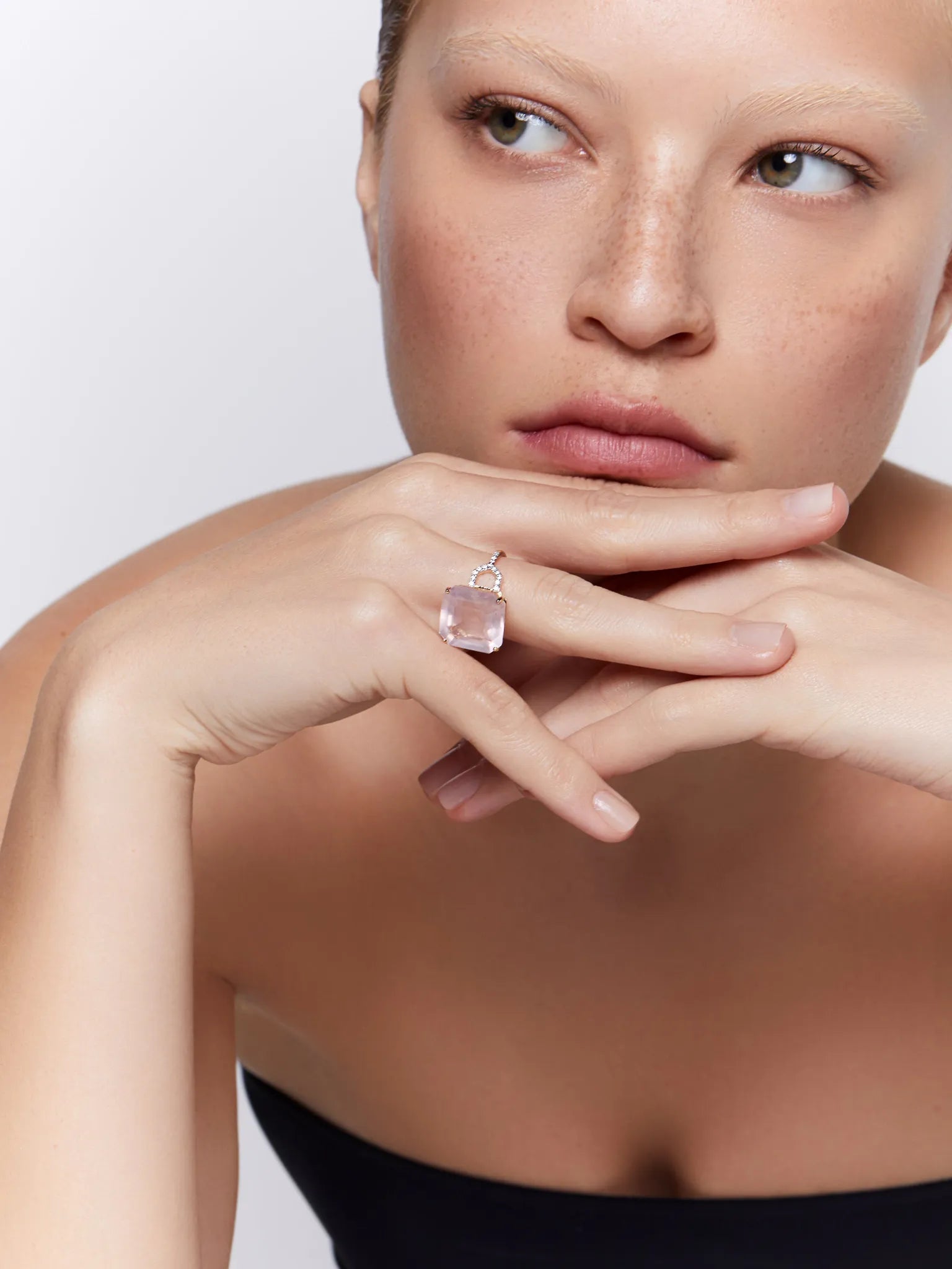 14kt Asscher Cut Pink Topaz Ring — фото 5