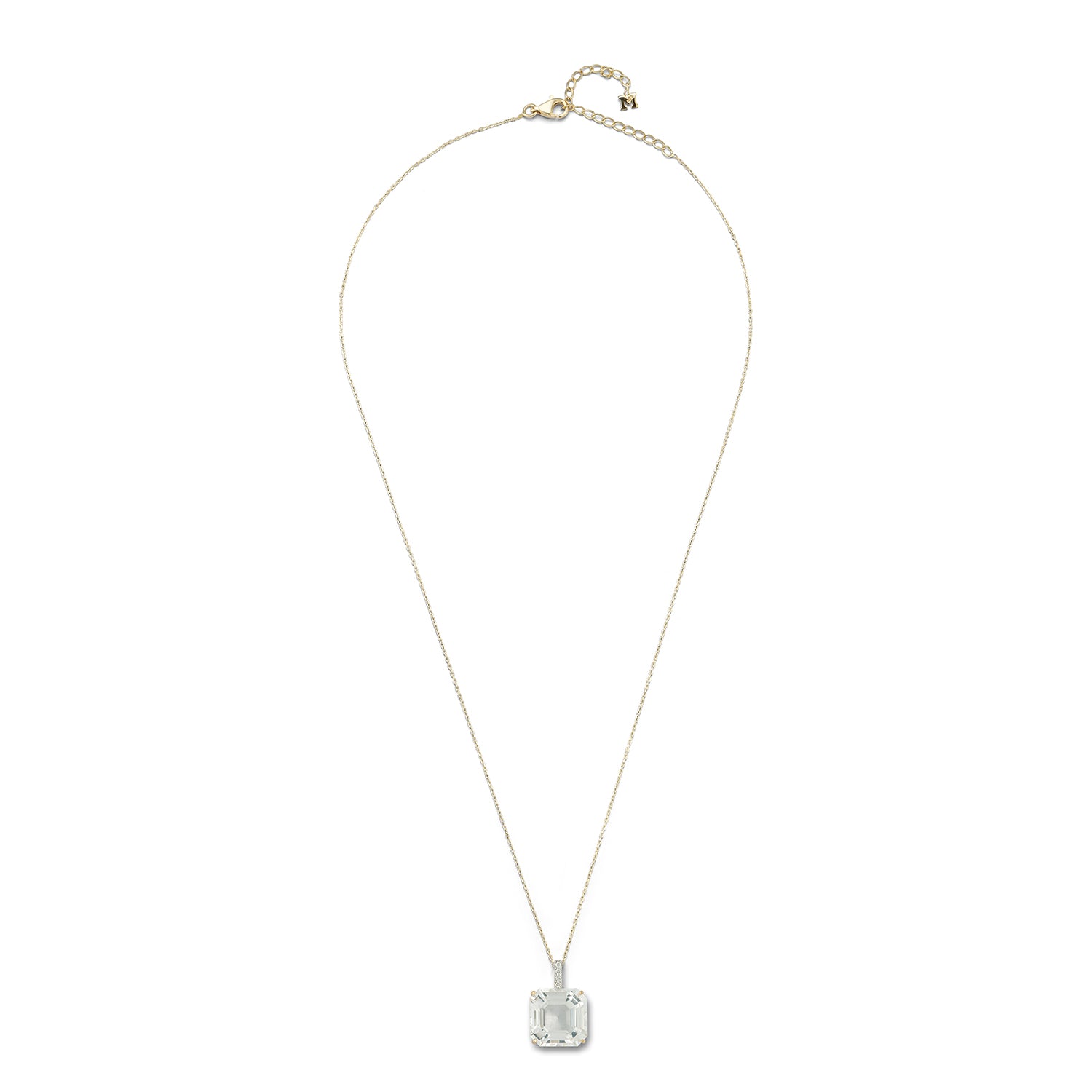 14kt Asscher Cut White Topaz Necklace — фото 5
