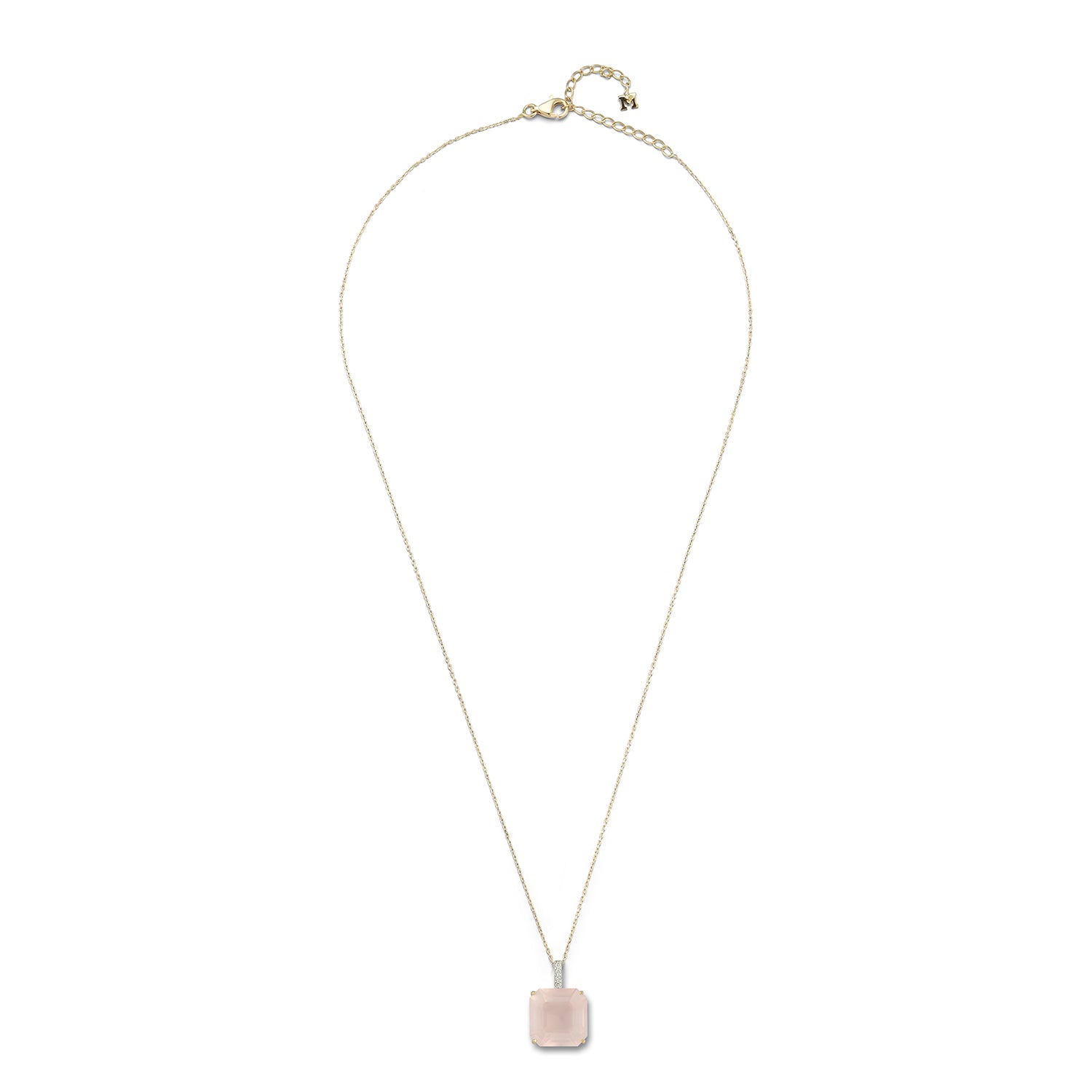 14kt Asscher Cut Pink Topaz Necklace — фото 3