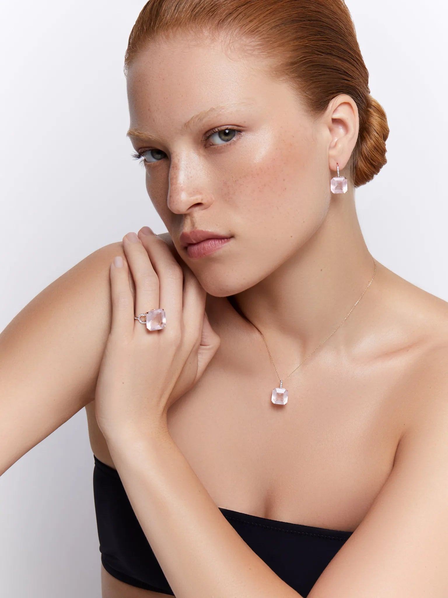 14kt Asscher Cut Pink Topaz Necklace — фото 7