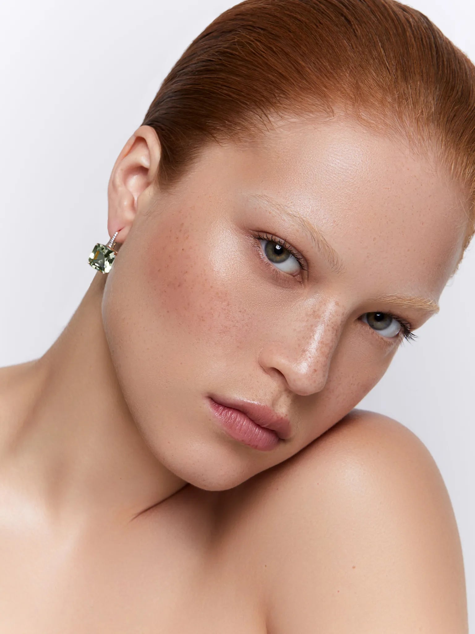 14kt Asscher Cut Green Amethyst Drop Earrings — фото 5