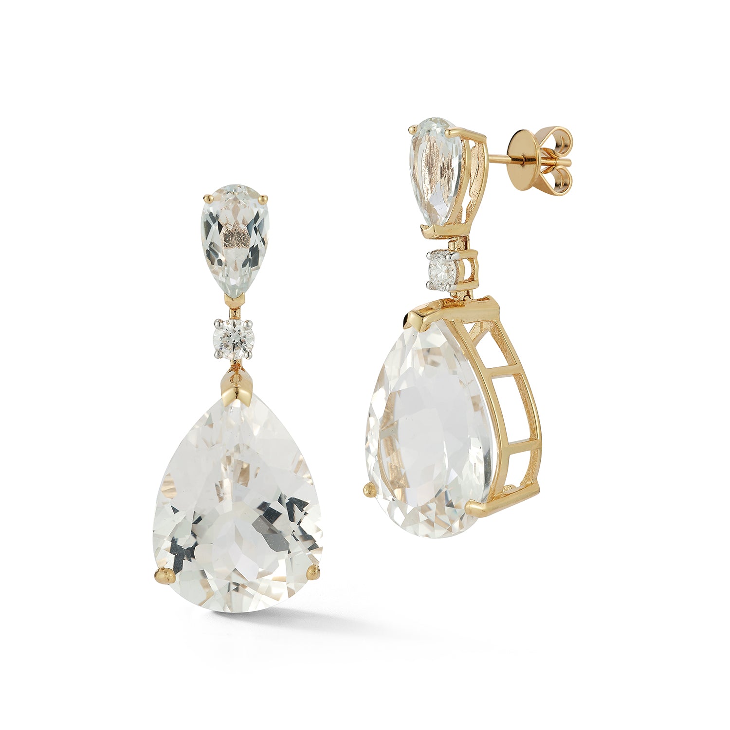 14kt White Topaz Sophia Earrings — фото 5