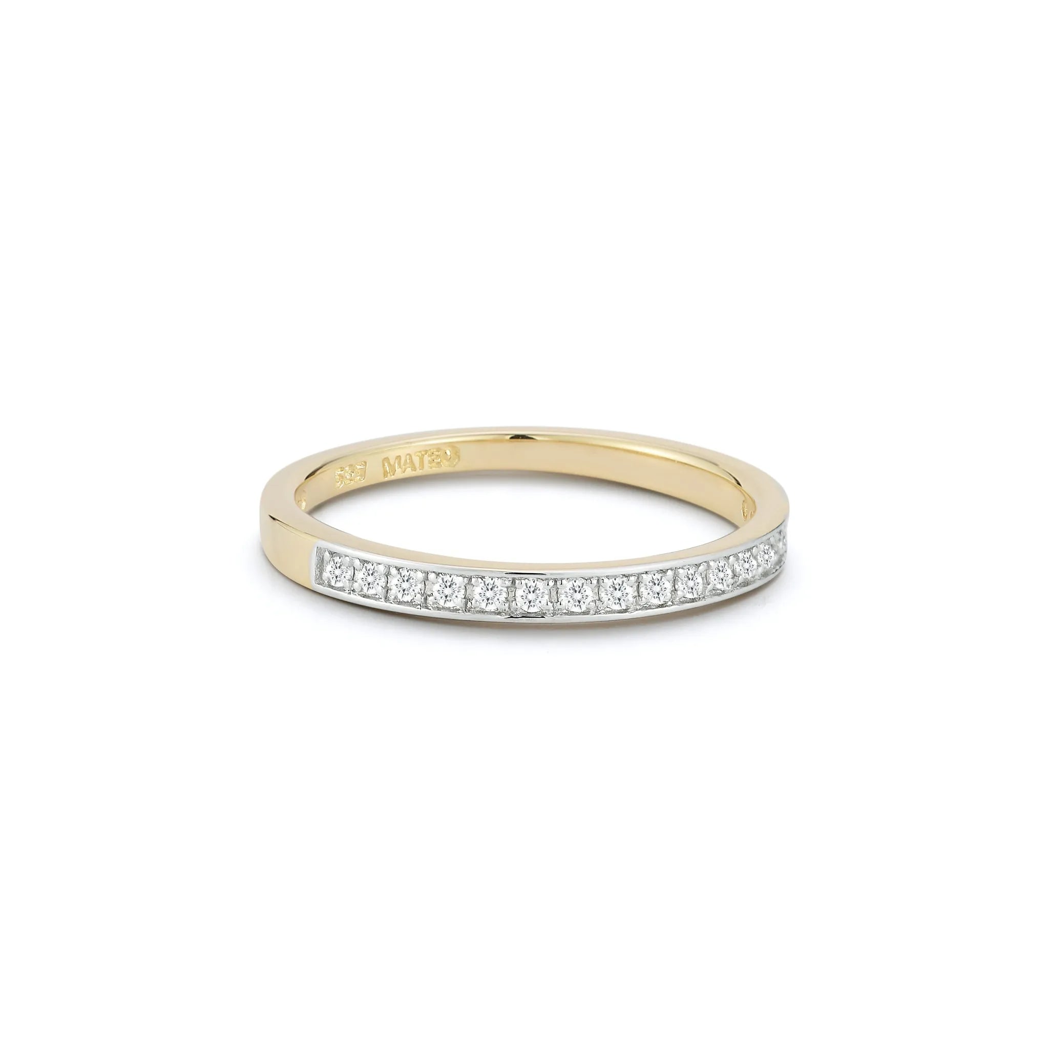 14kt La Barre Half Diamond Ring — фото 2