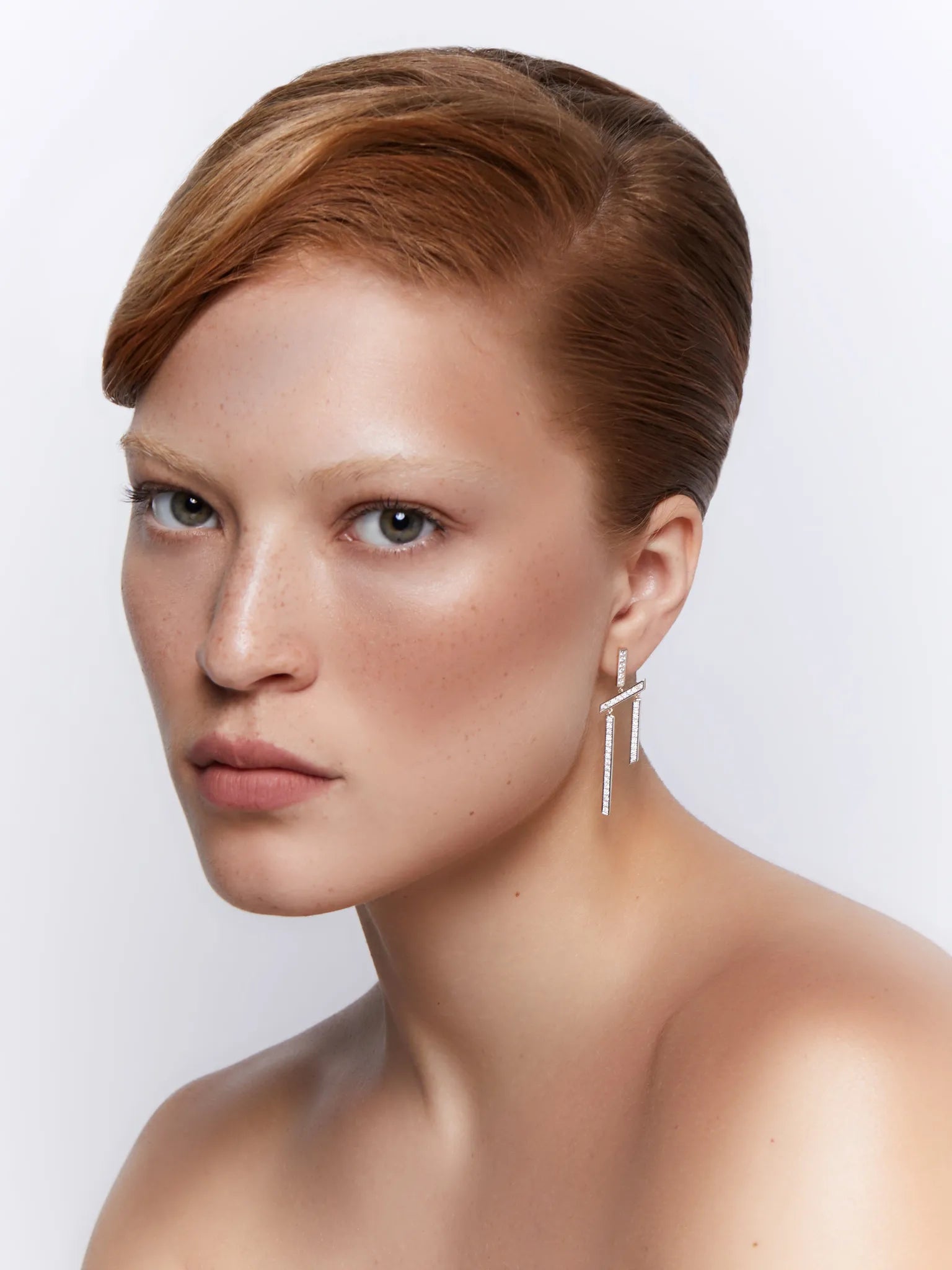 14kt Slanted Twin Bar Earrings — фото 4
