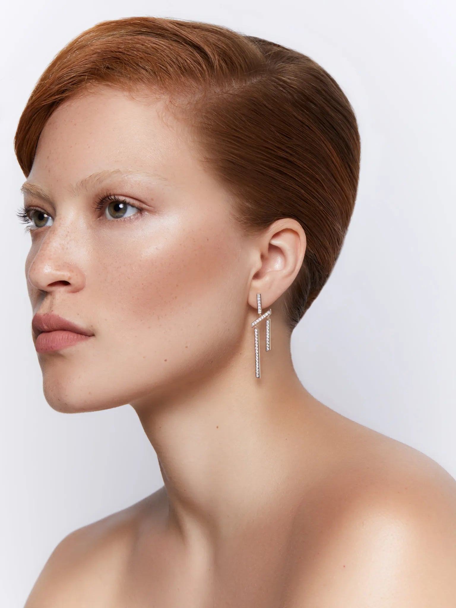14kt Slanted Twin Bar Earrings — фото 6
