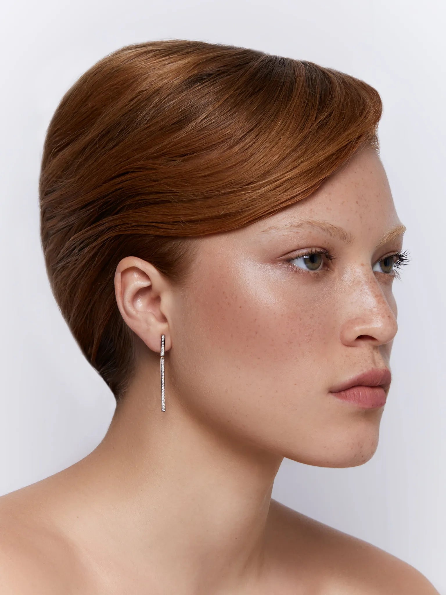 14kt Diamond Bar Drop Earrings — фото 2