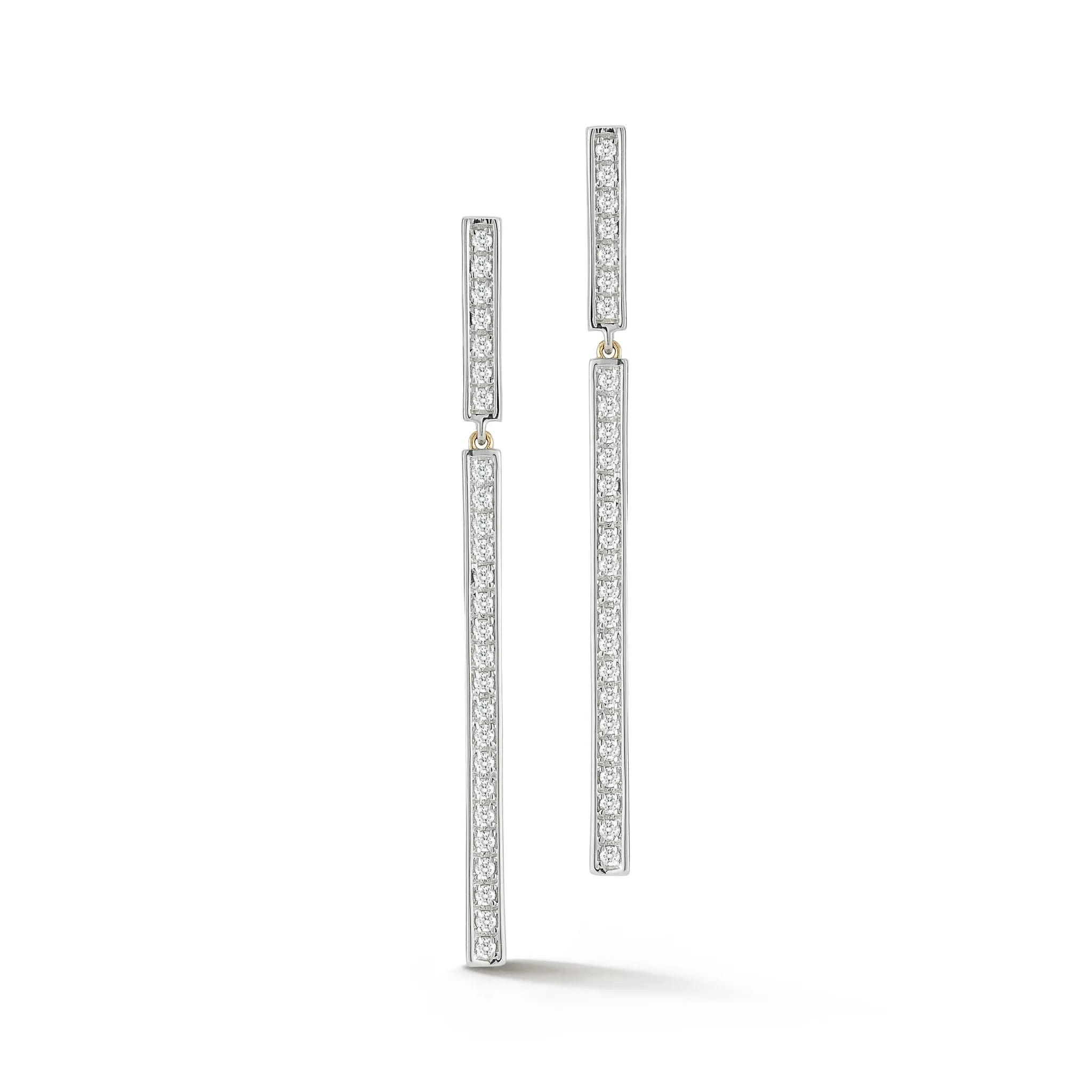 14kt Diamond Bar Drop Earrings — фото 3