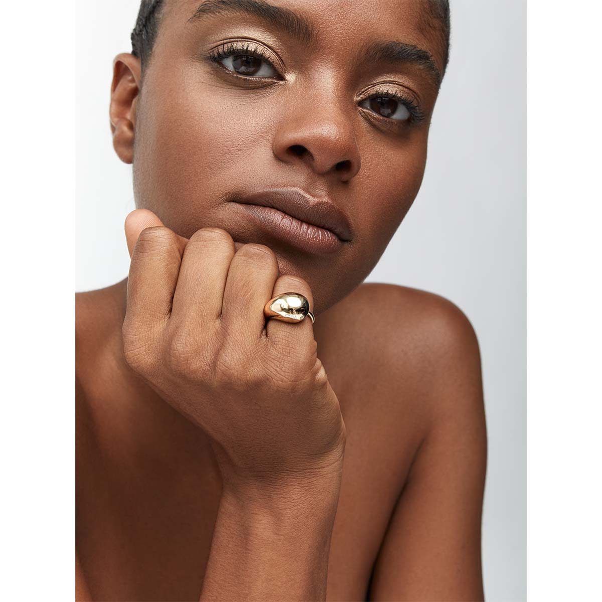 14kt Gold Water Droplet Ring — фото 2