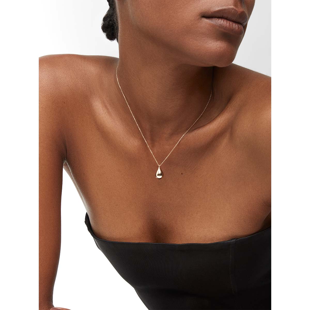 14kt Gold Water Droplet Necklace — фото 4