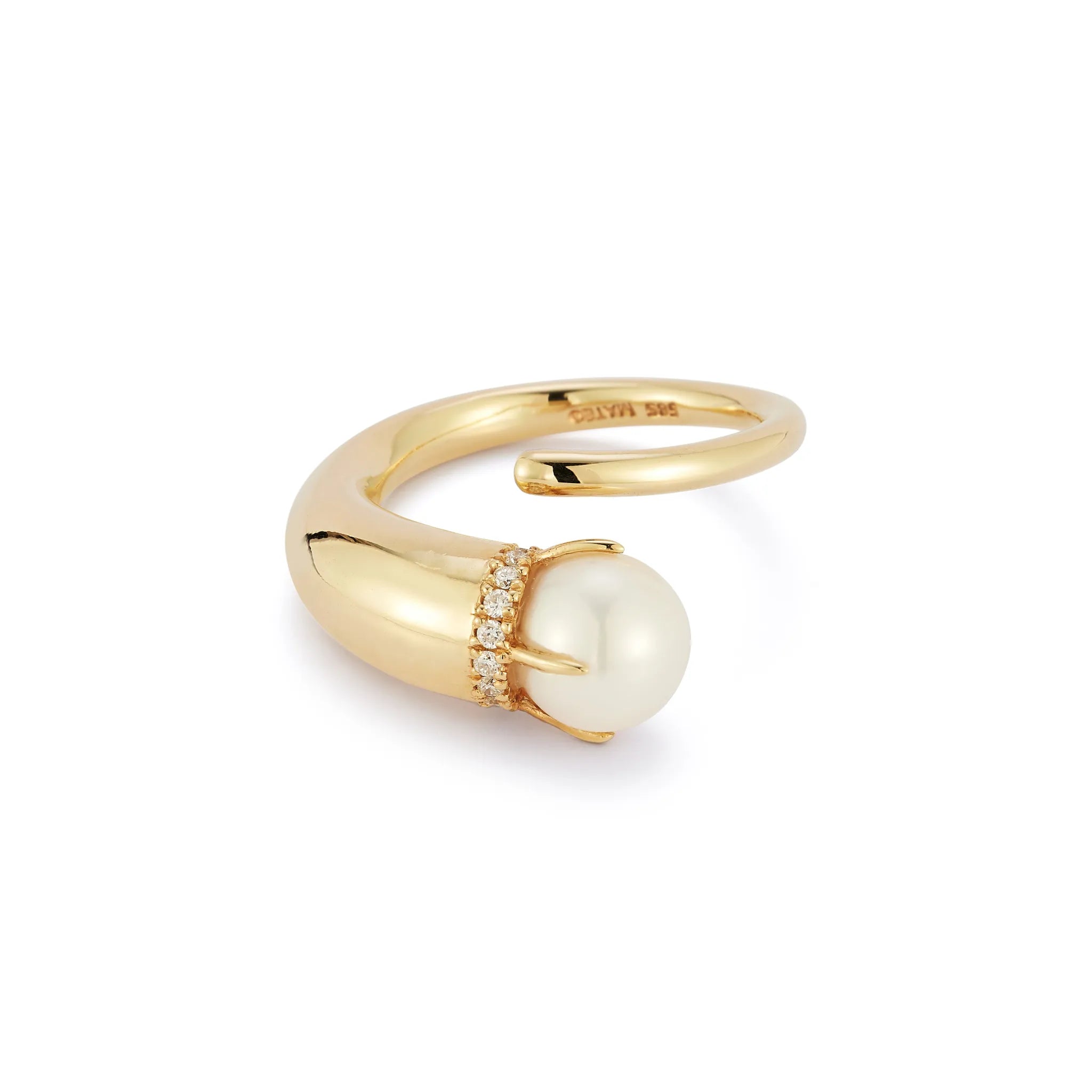 14kt Pearl Cornucopia Ring — фото 4