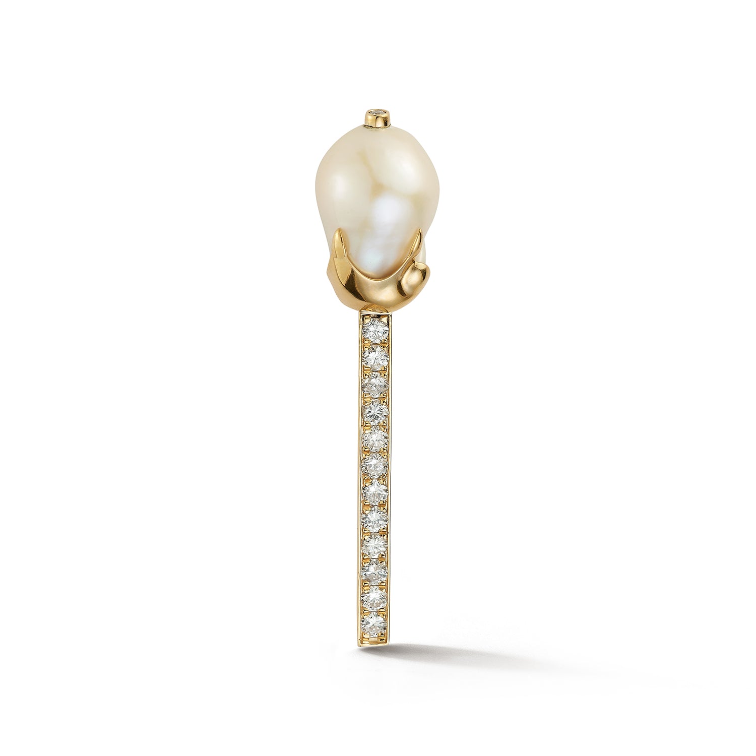 14kt Baroque Pearl Scepter Brooch — фото 4
