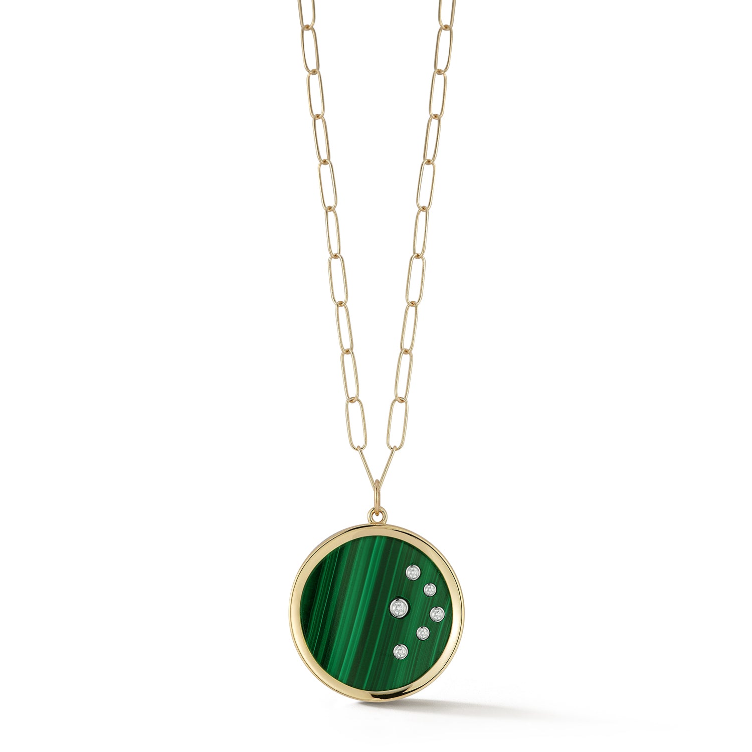 14kt Malachite Medallion