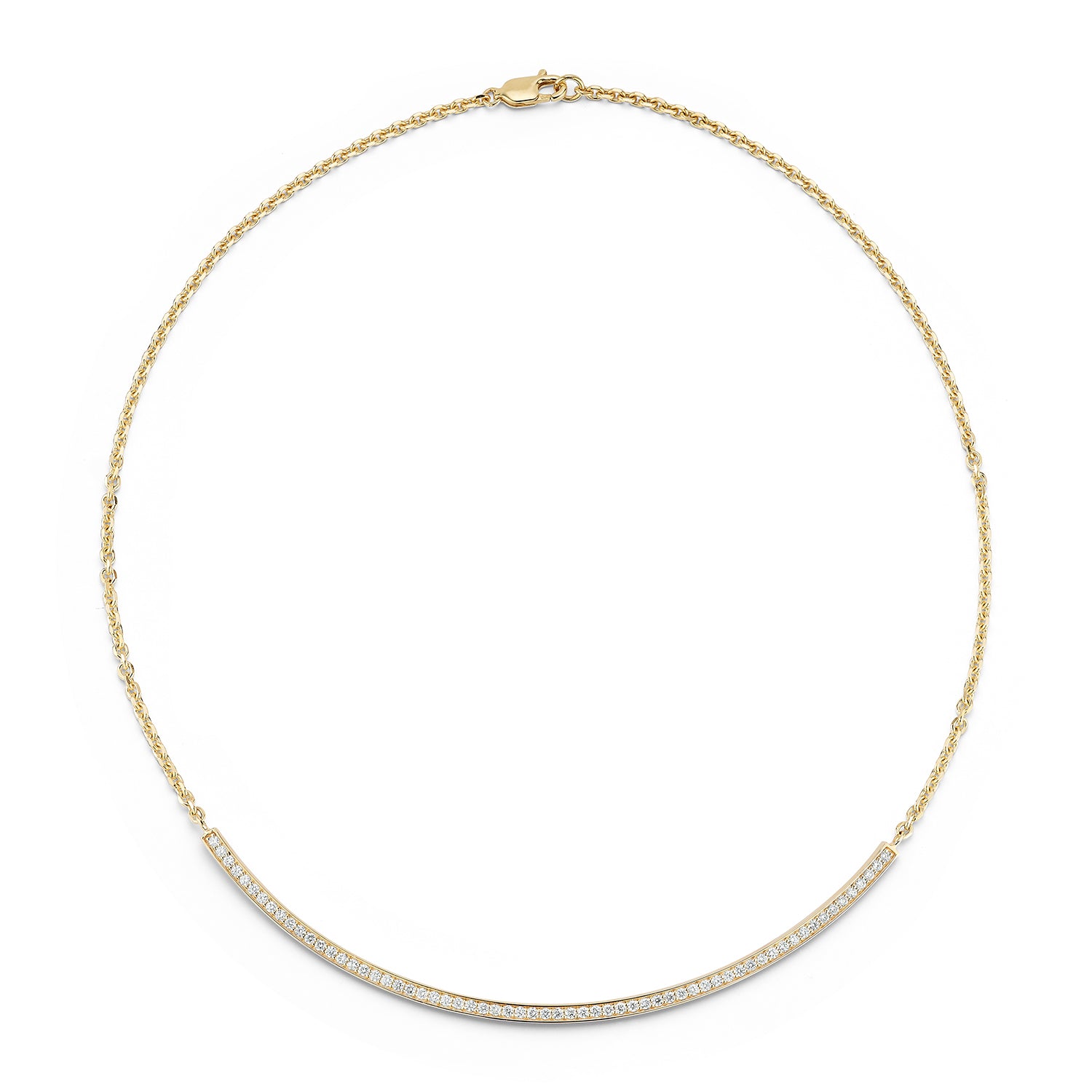 14kt Diamond Bar Collar Necklace