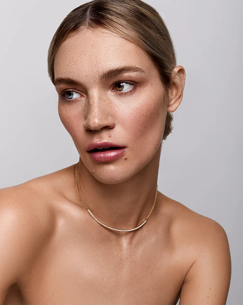 14kt Diamond Bar Collar Necklace — фото 2