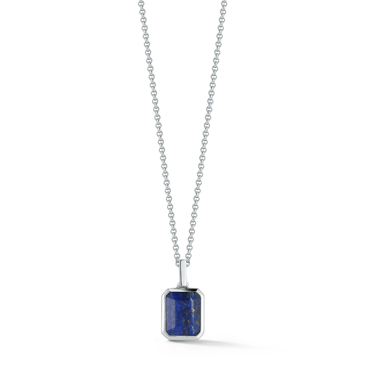 Emerald Cut Lapis Necklace — фото 1