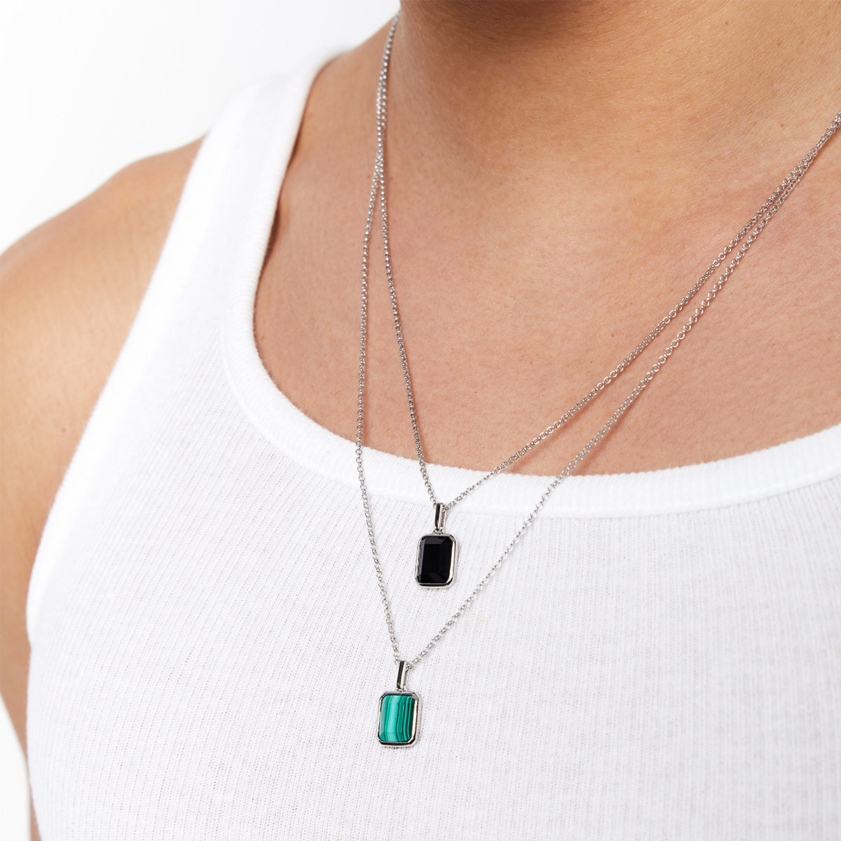 Emerald Cut Malachite Necklace — фото 4