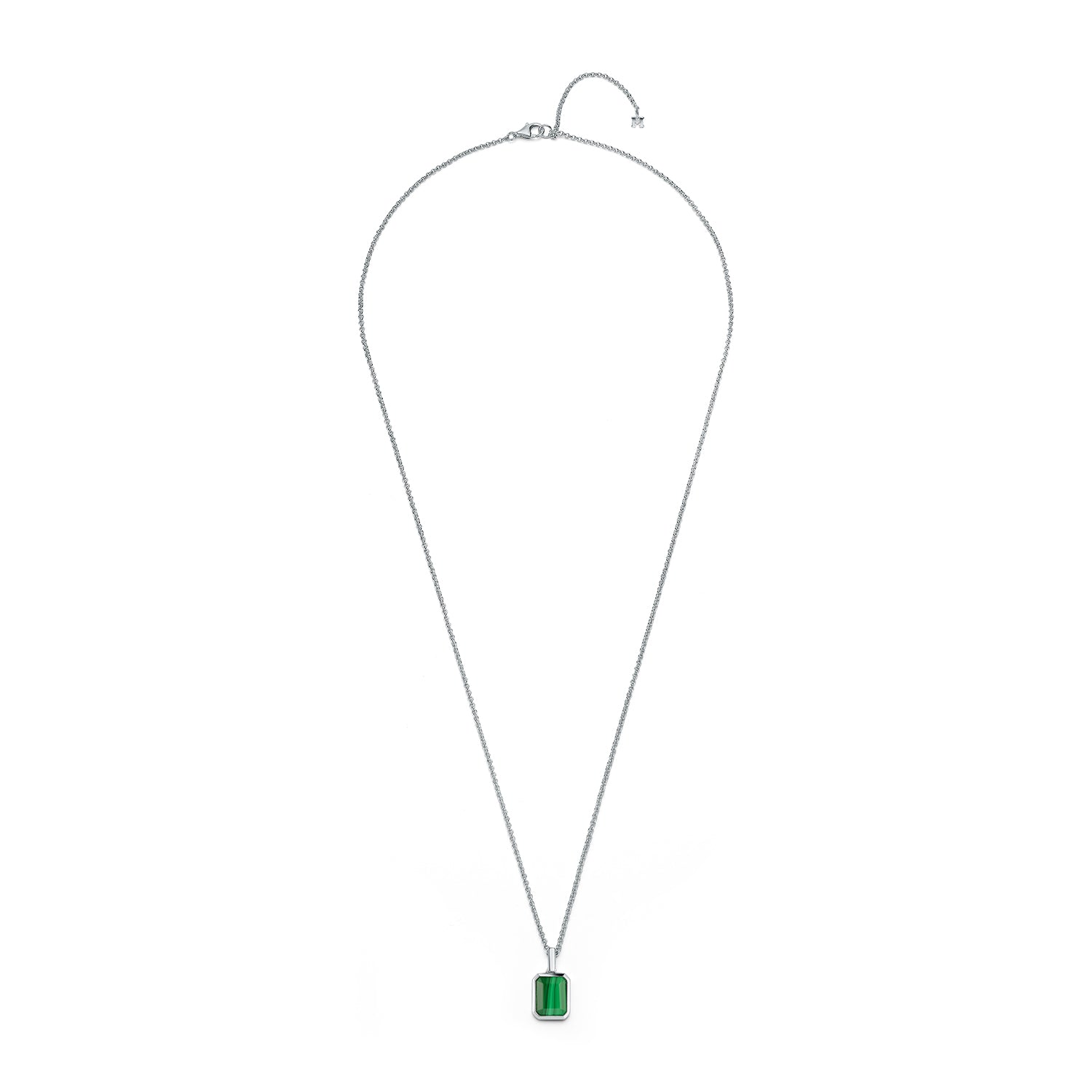 Emerald Cut Malachite Necklace — фото 5