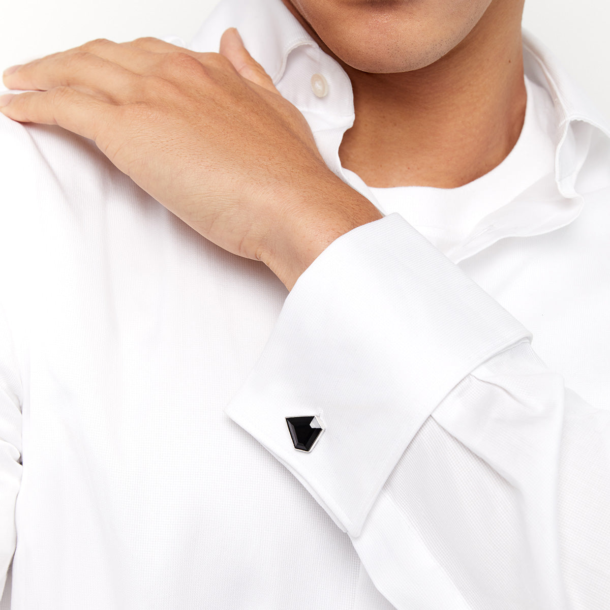 Onyx Pentagon Cufflinks — фото 2