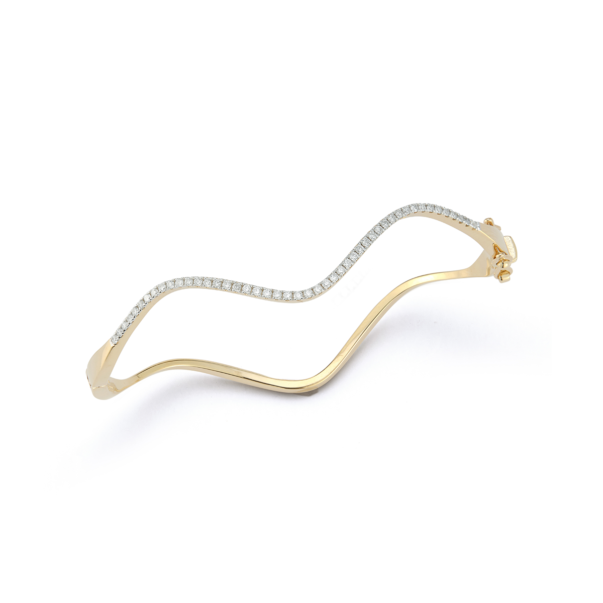 14kt Diamond Wave Bracelet