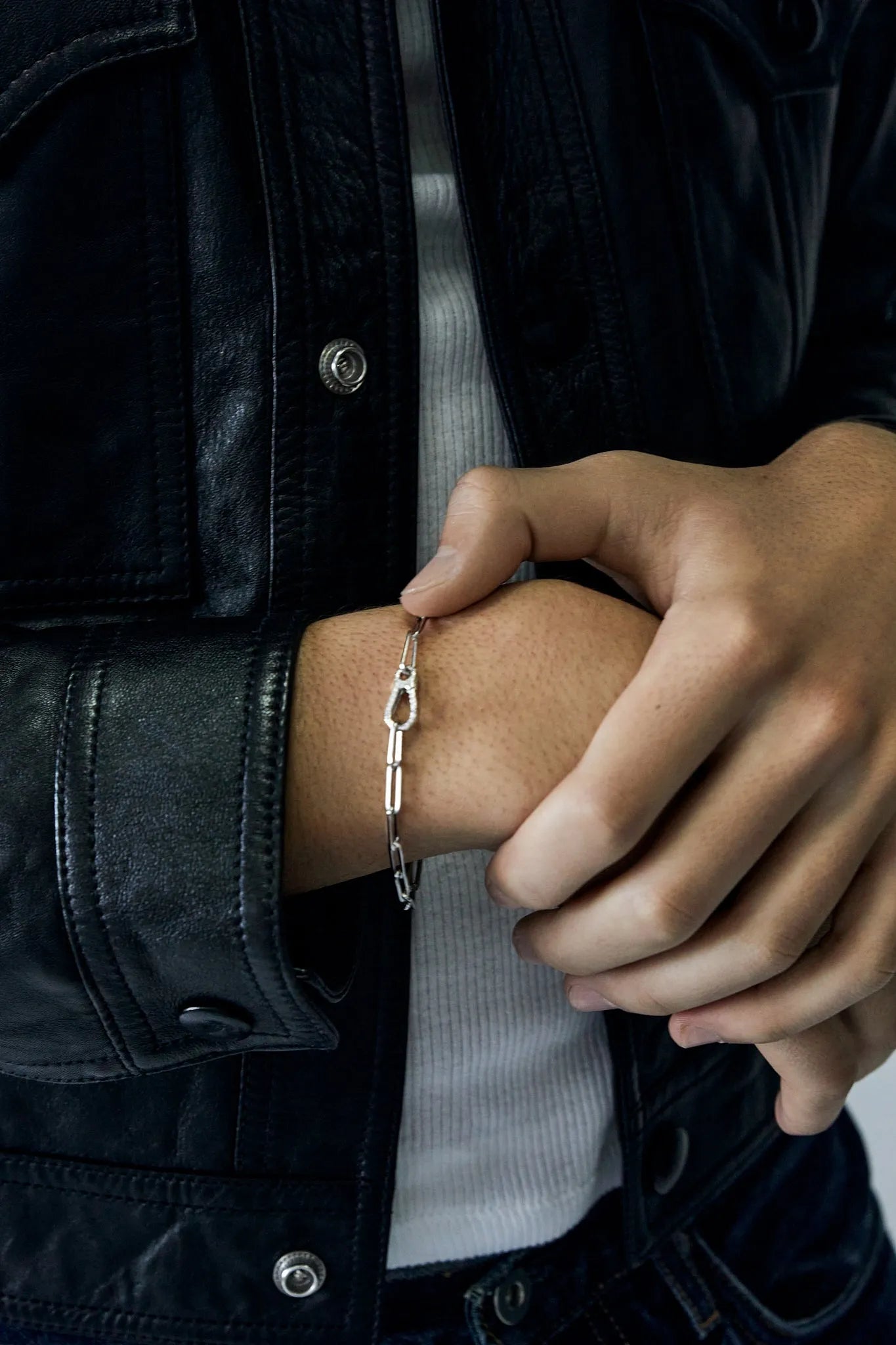 Men's Paper Clip Chain Bracelet — фото 2