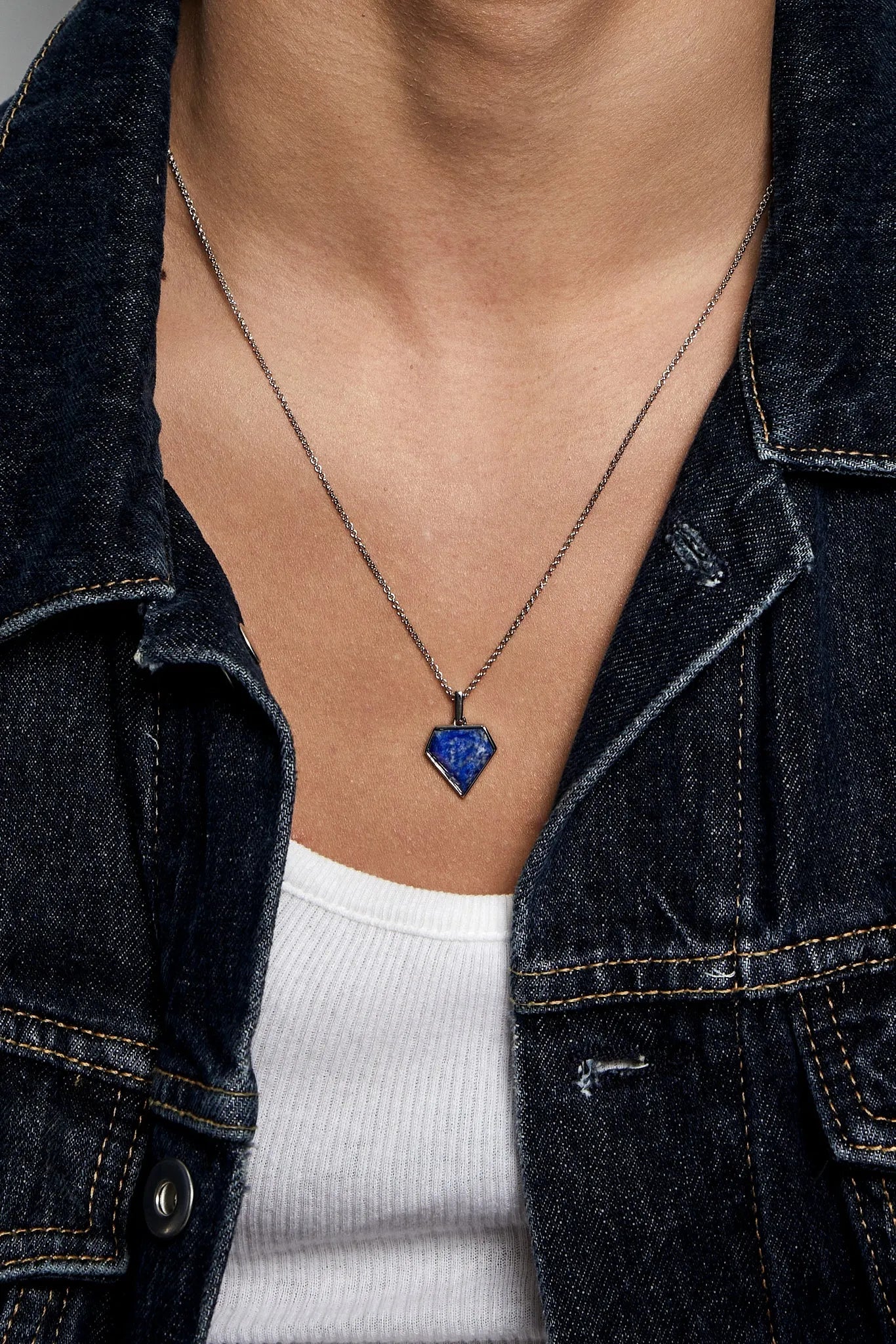 Lapis Pentagon Necklace — фото 2