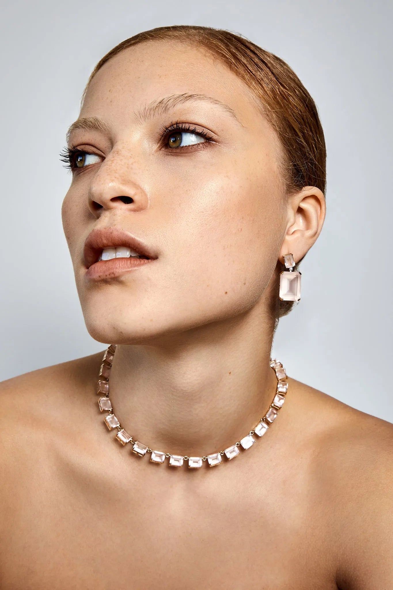 14kt Rose Quartz Frame Earrings — фото 3