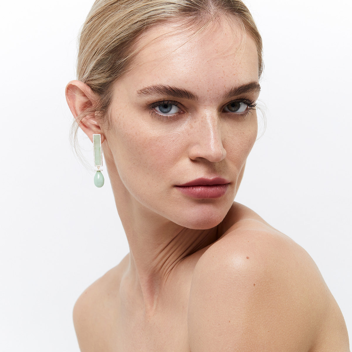 14kt Jade Exclamation Earrings — фото 2