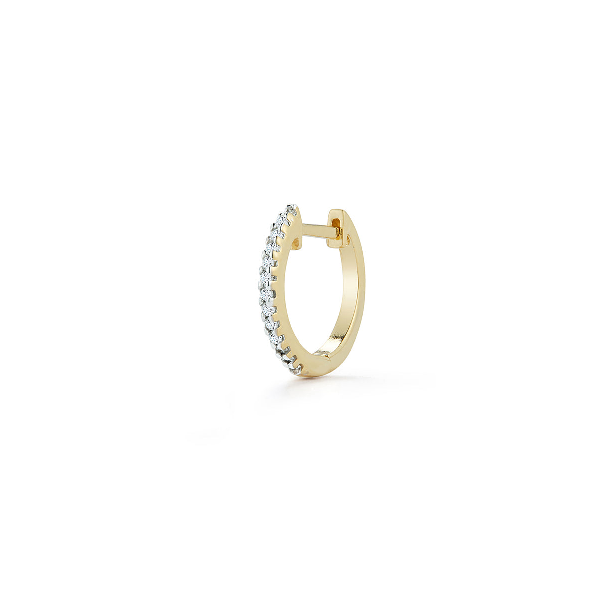 14kt Men's Single 12mm Diamond Huggie — фото 7