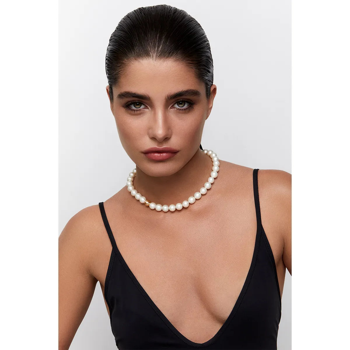 14kt Baroque Pearl with Gold Dot Necklace — фото 2