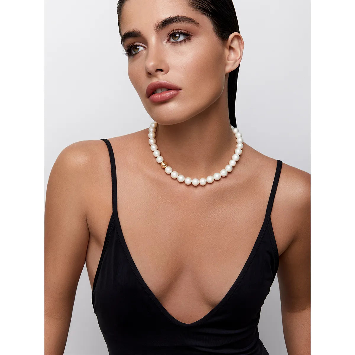 14kt Baroque Pearl with Gold Dot Necklace — фото 4