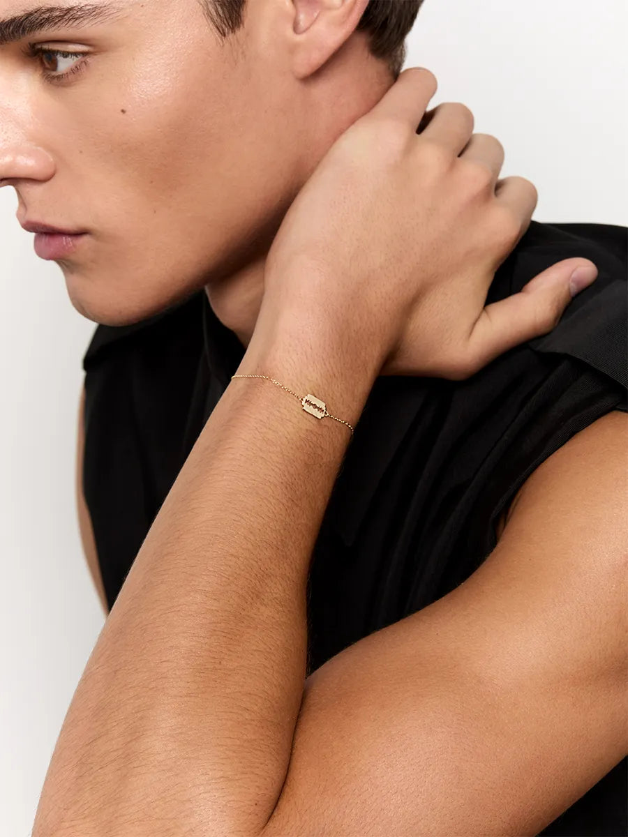 14kt Mini Razor Blade Bracelet — фото 3