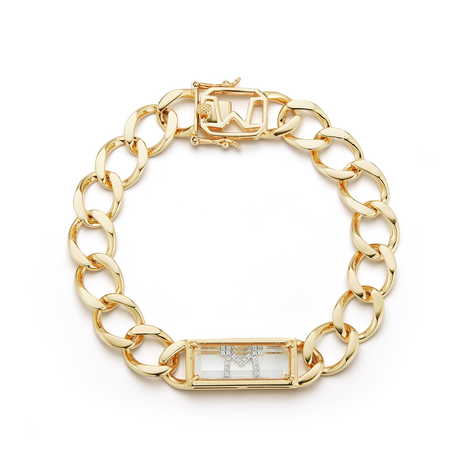 14kt Gold Framed Secret Initial Bracelet