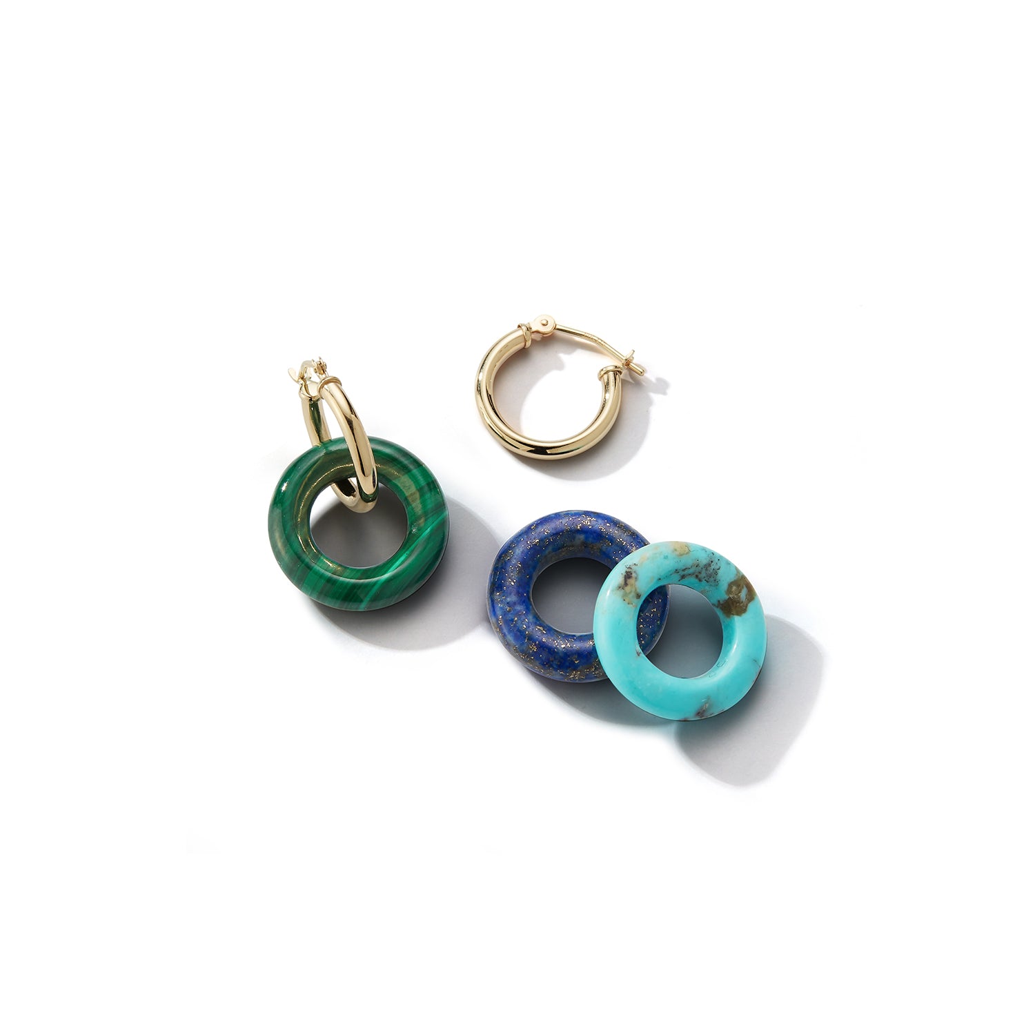 14kt Malachite Donut Hoops — фото 4