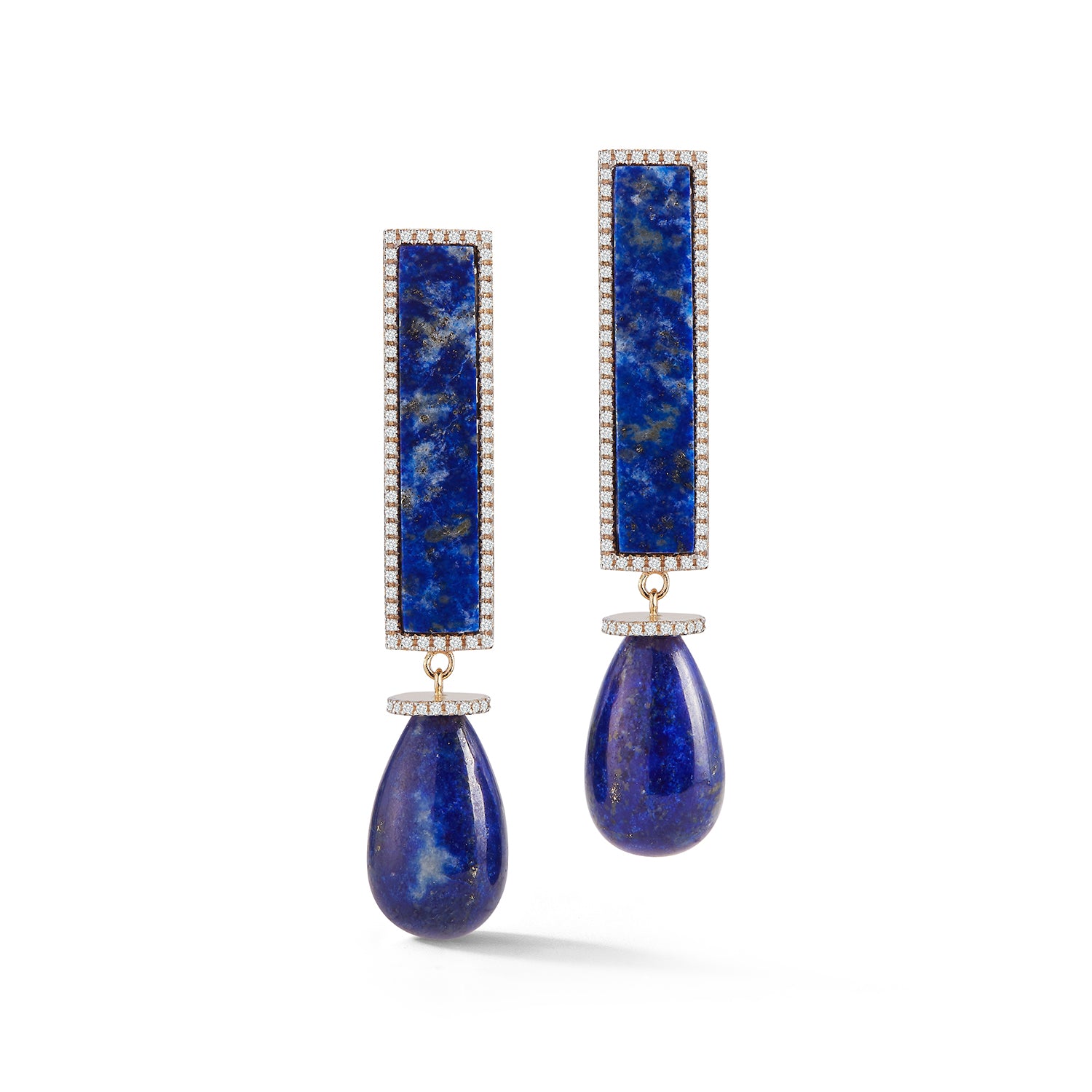 14kt Lapis Exclamation Earrings — фото 4