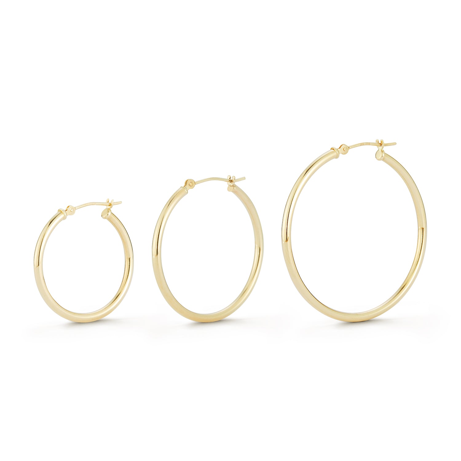 14kt 35mm Gold Hoops — фото 3