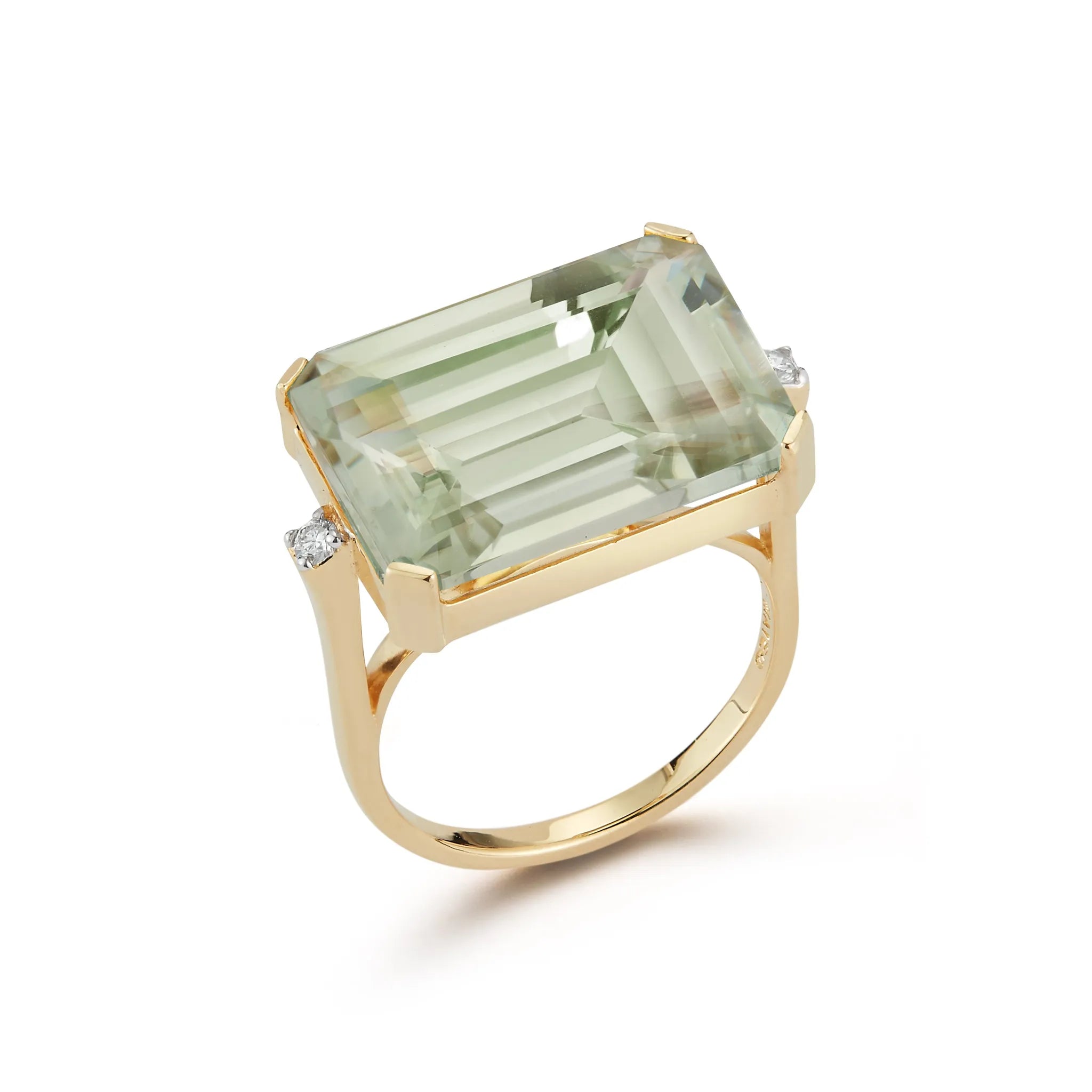 East West Green Amethyst Ring — фото 1