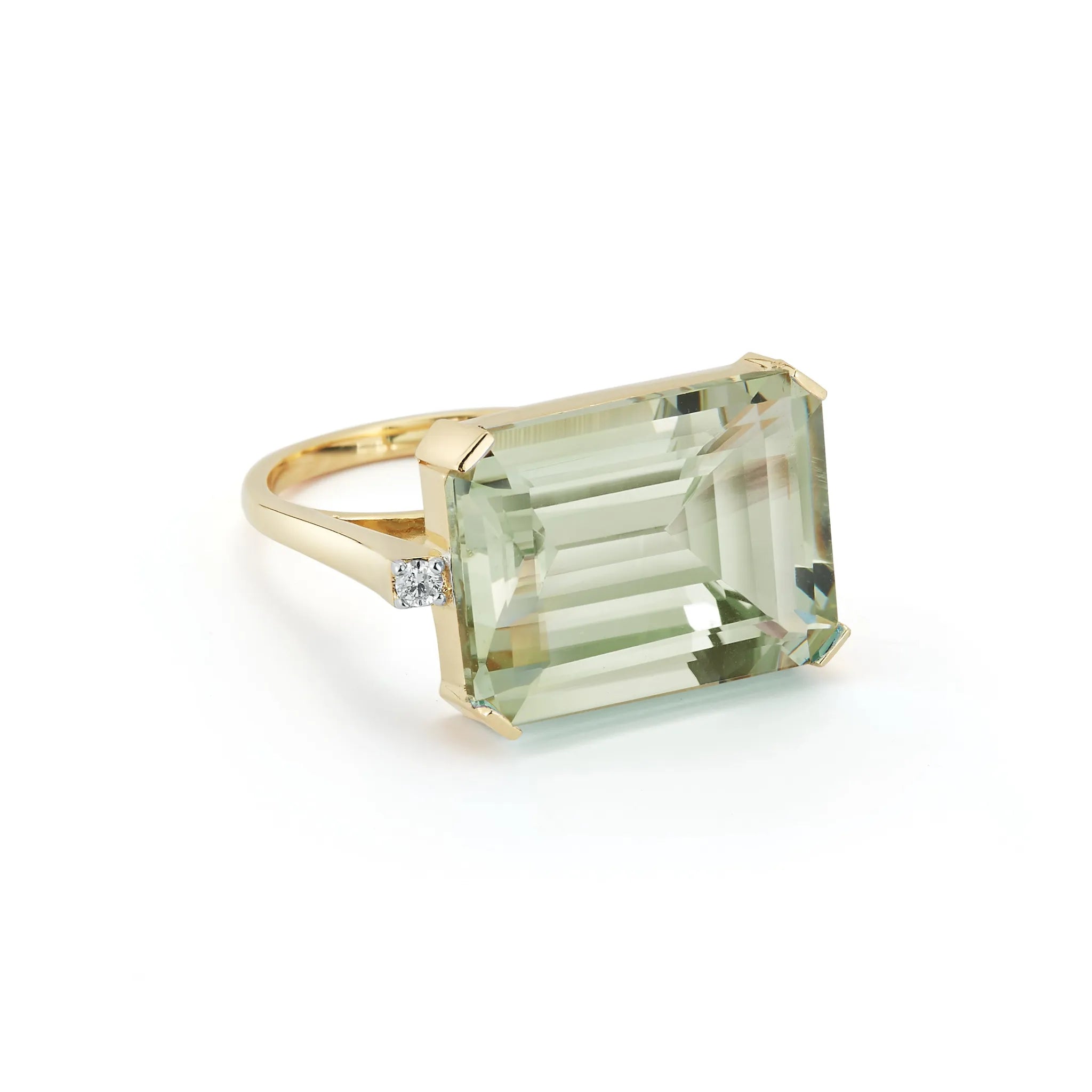 East West Green Amethyst Ring — фото 2