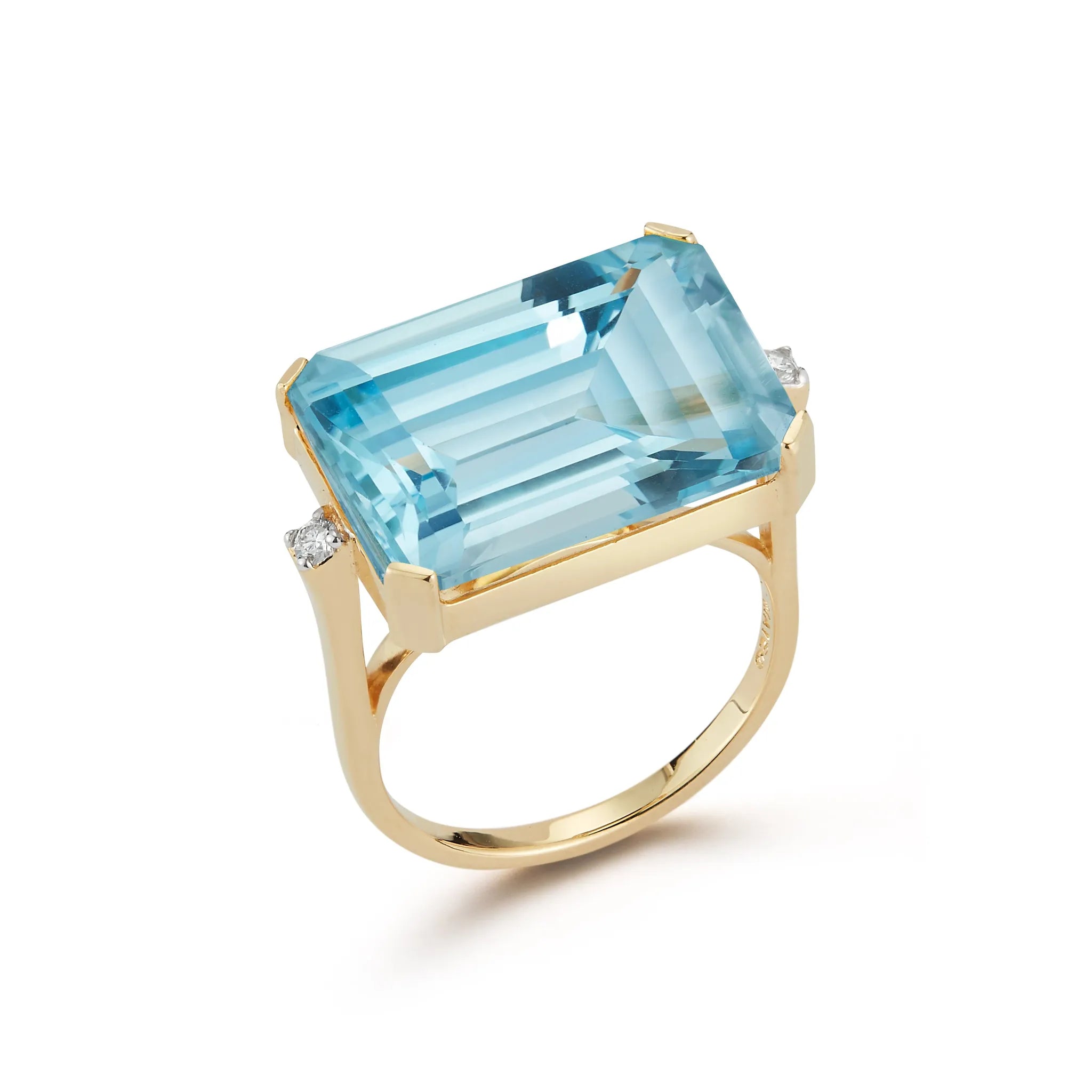 East West Blue Topaz Ring — фото 1