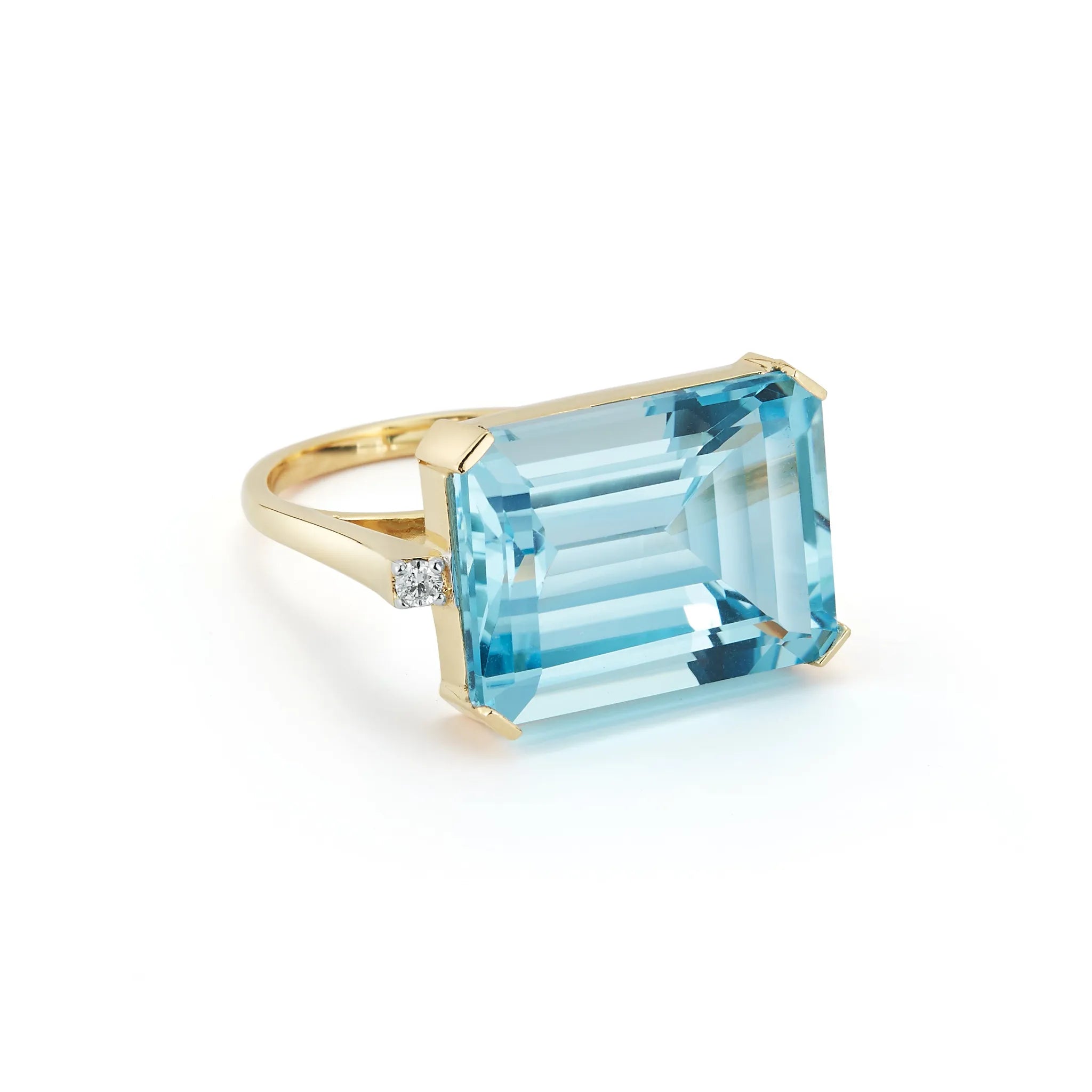 East West Blue Topaz Ring — фото 3