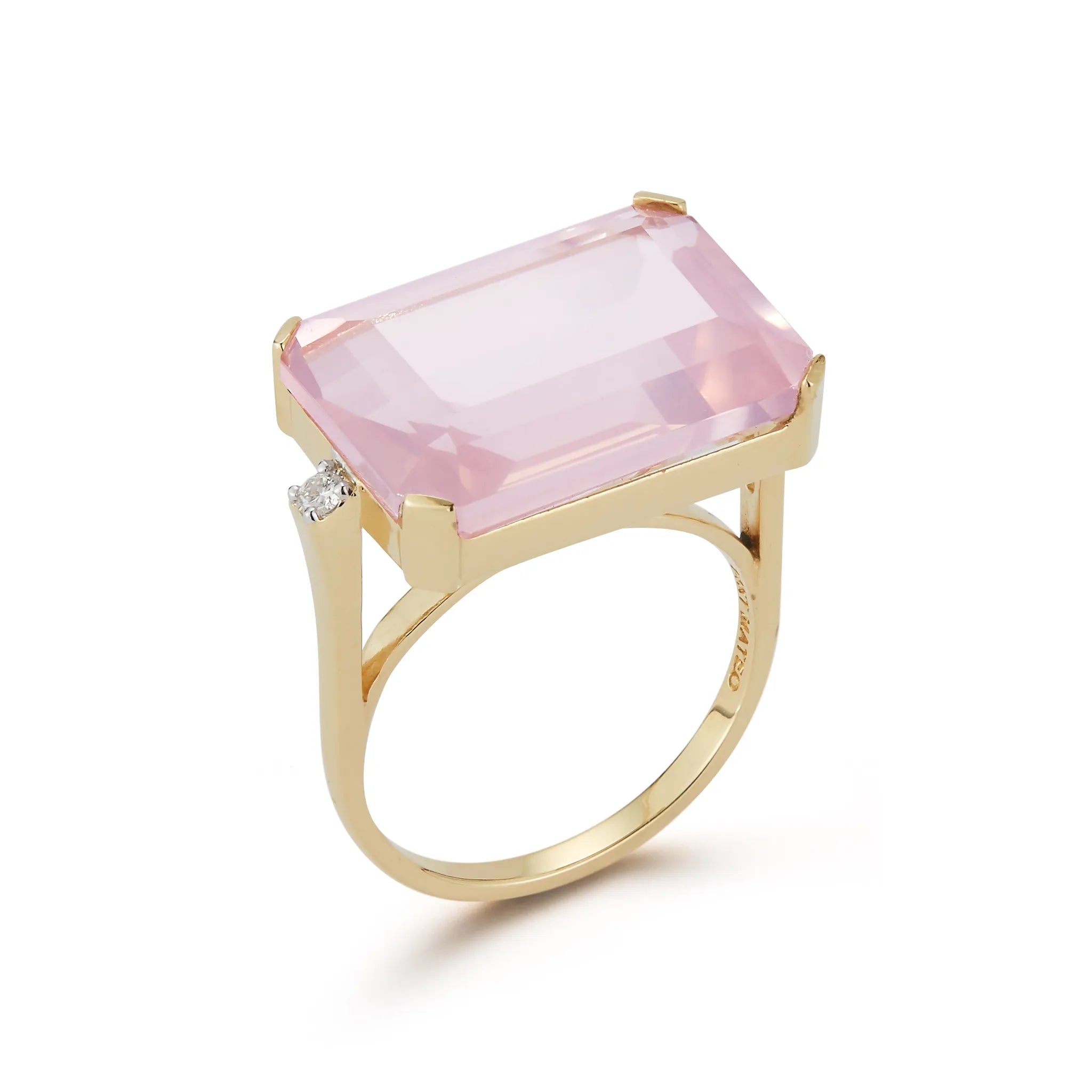 14kt East West Pink Topaz Ring