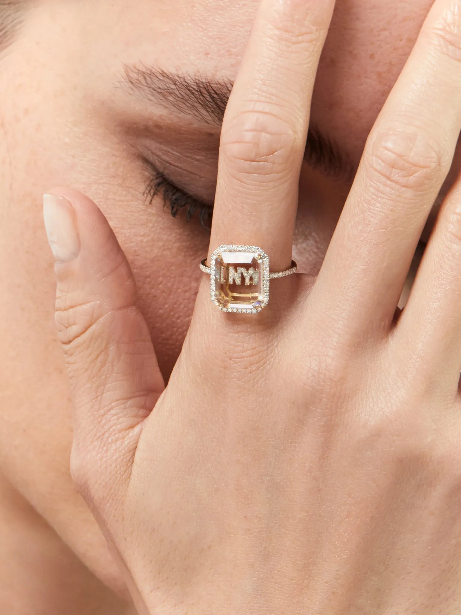 14kt Double Secret Initial Ring — фото 3