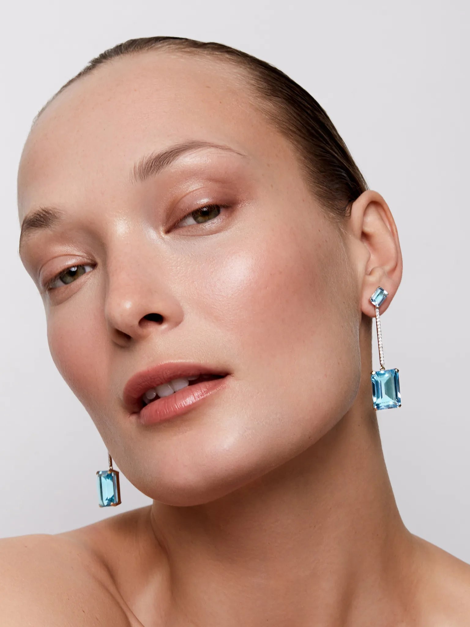 14kt Gold Something Blue Earrings — фото 2