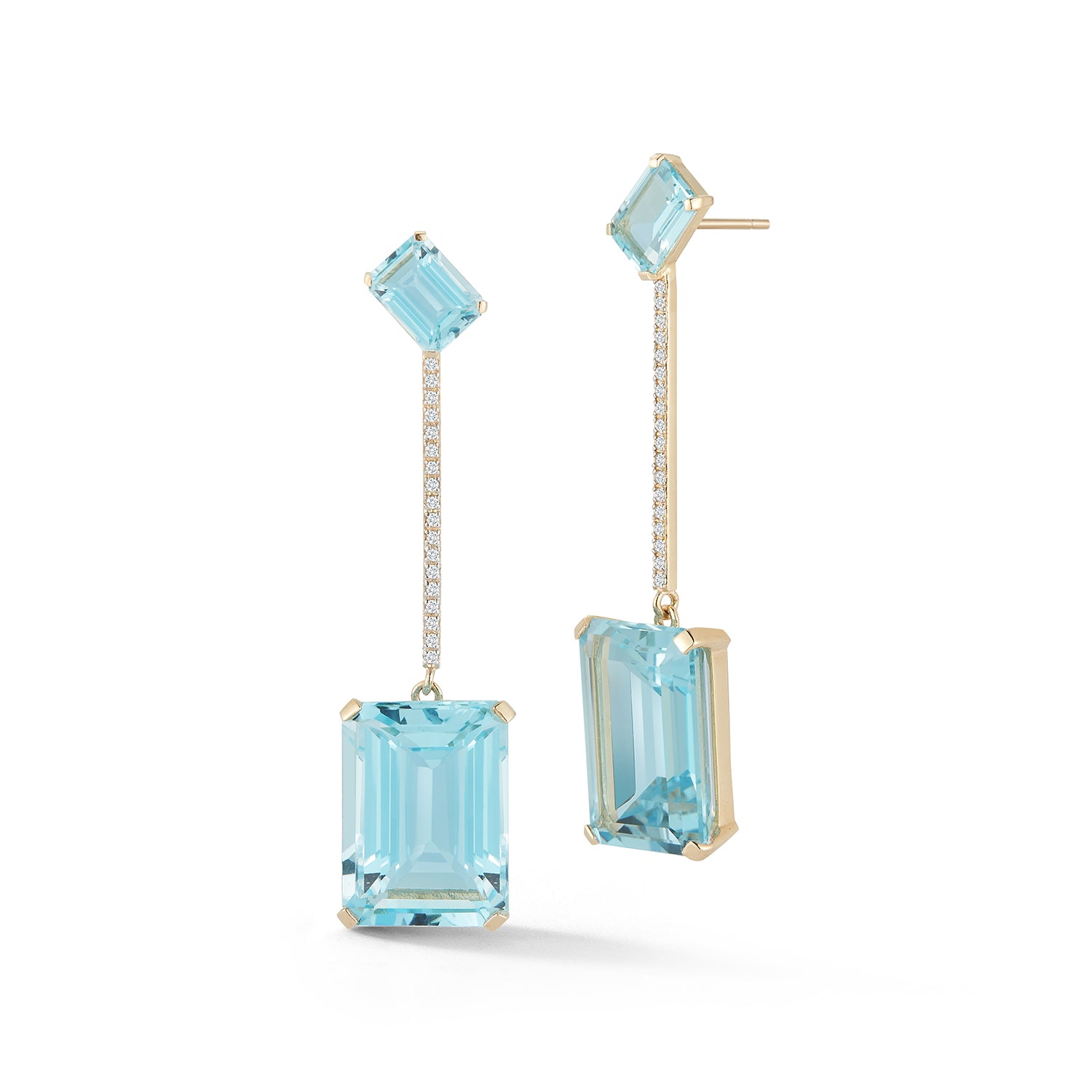 14kt Gold Something Blue Earrings — фото 4