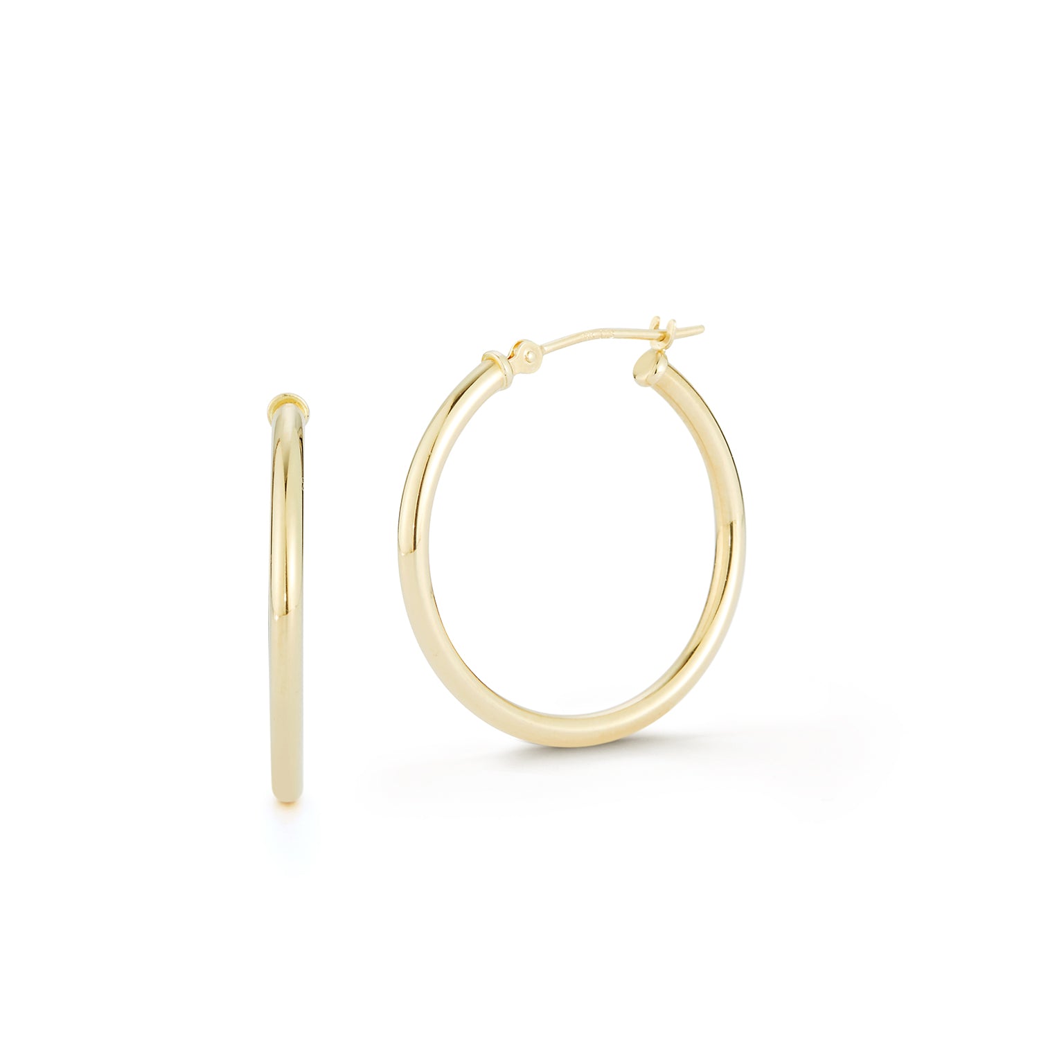 14kt 25mm Gold Hoops — фото 2