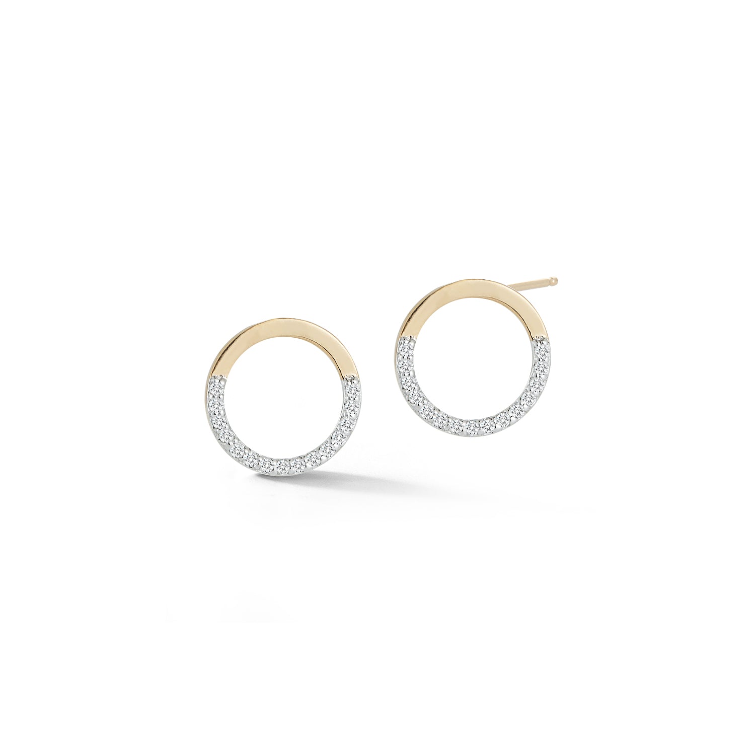*14kt Gold Small  Halfmoon Hoops — фото 1